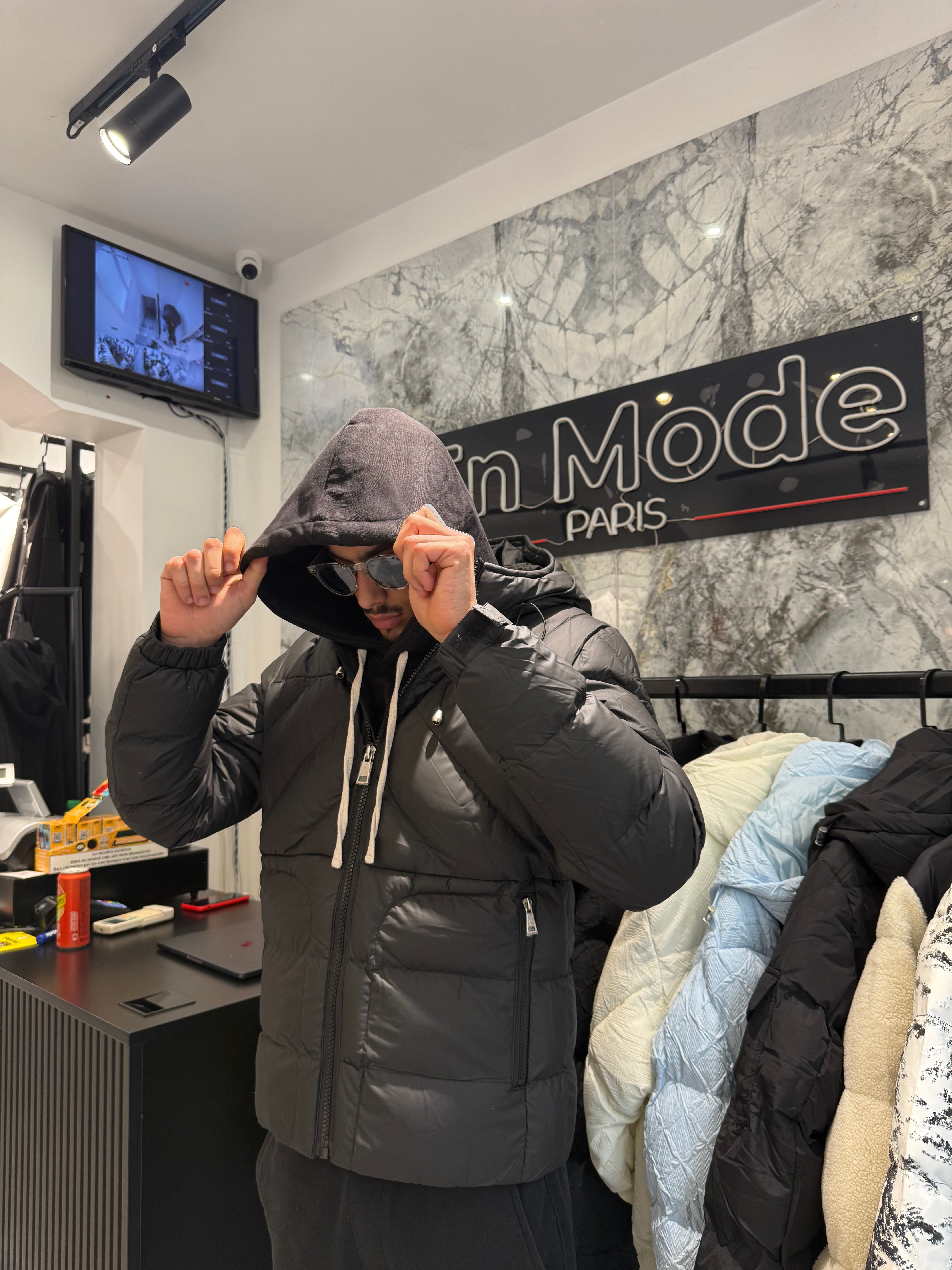 Doudoune Noir Classique