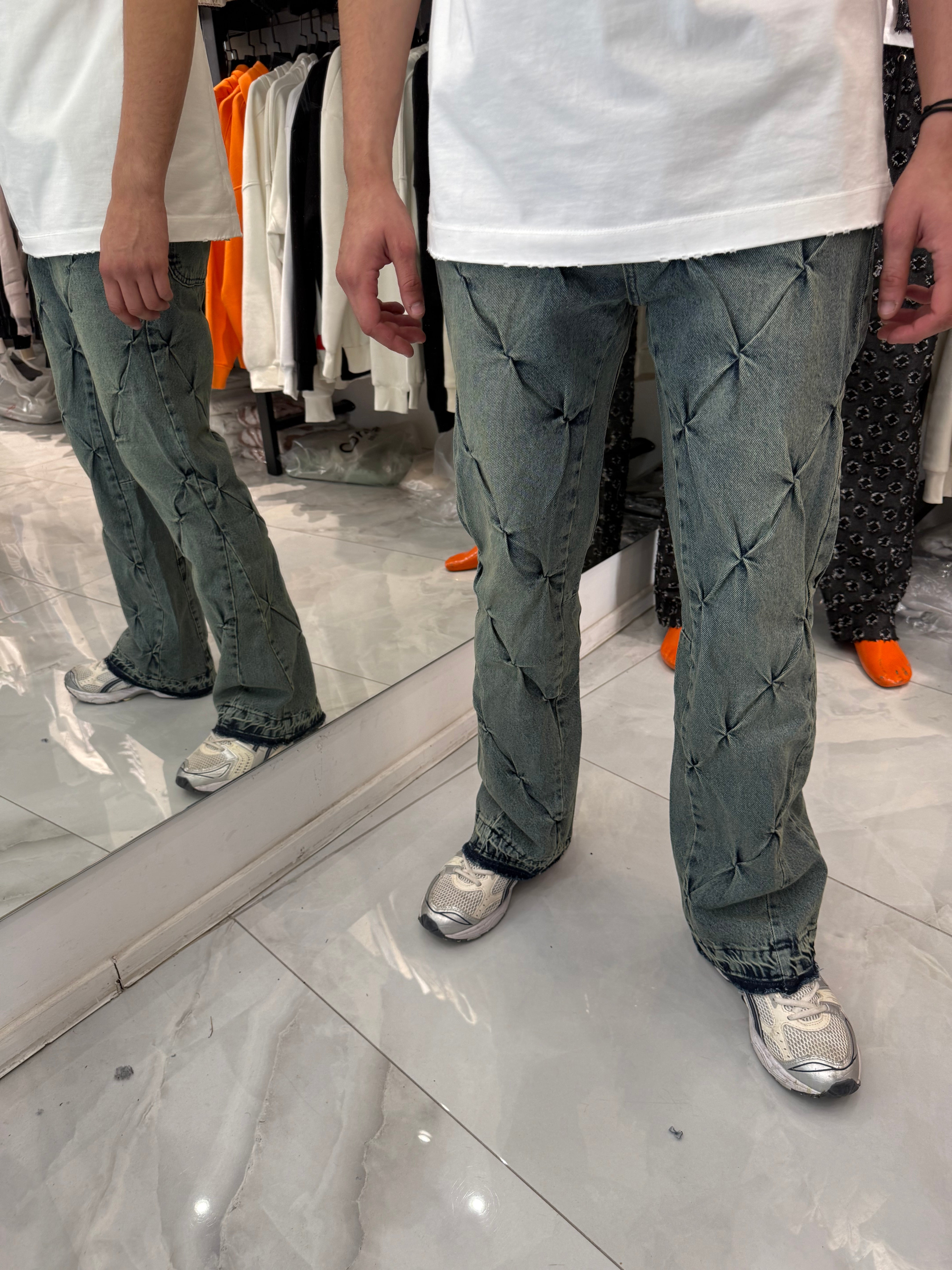 Jean Plissé Bleu Délavé