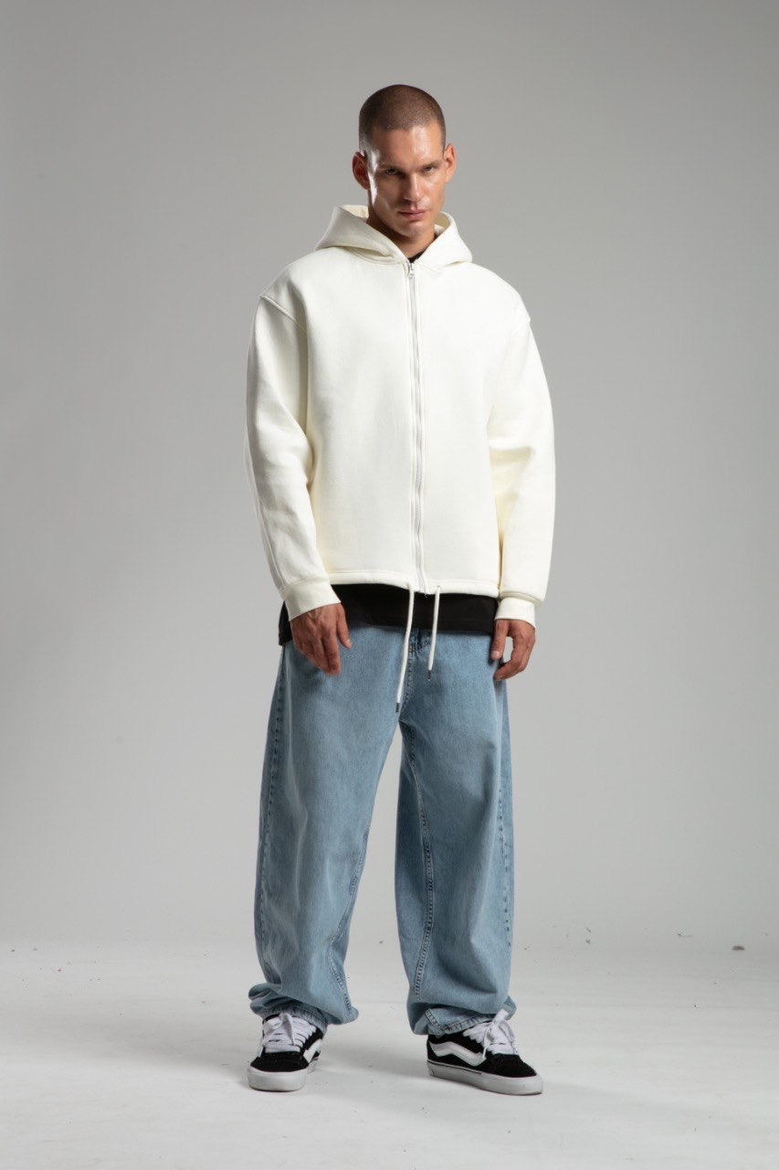 Gilet à Capuche Blanc