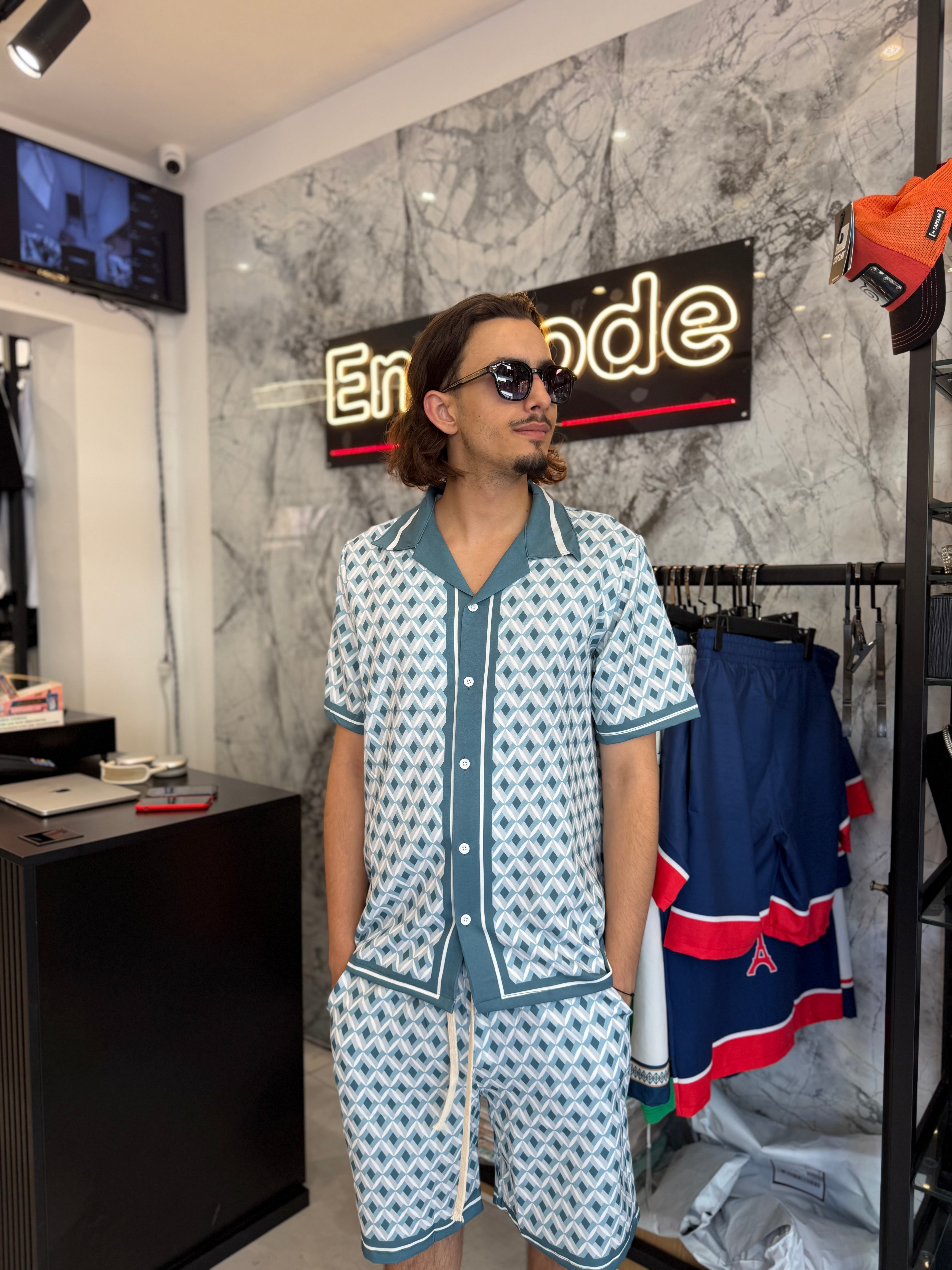 Ensemble Bleu Losange