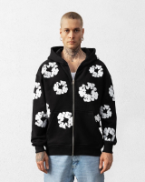 Gilet Tache Fleur Black