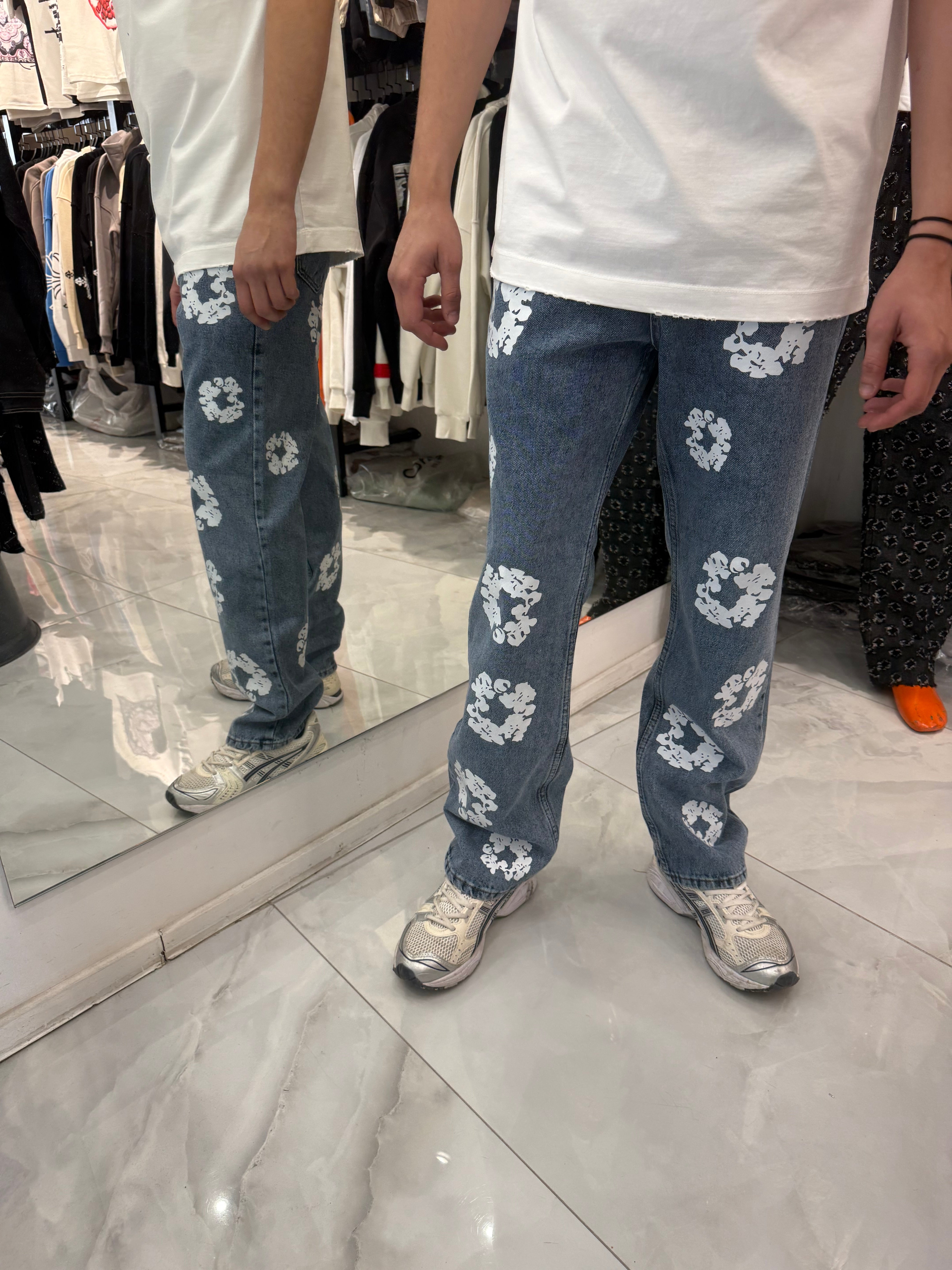 Jean Flower Bleu Easy