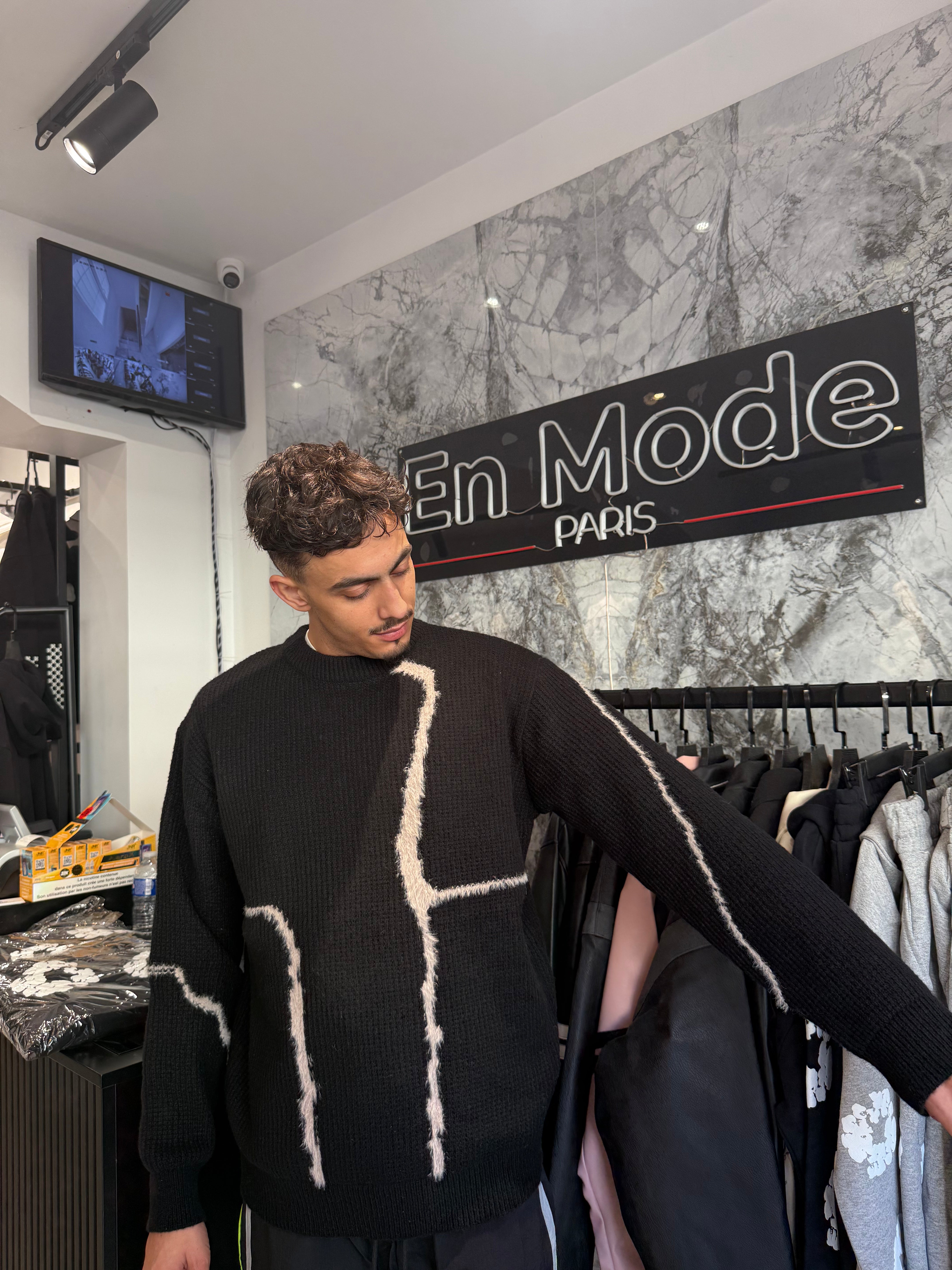 La Foudre le Pull mohair Noir