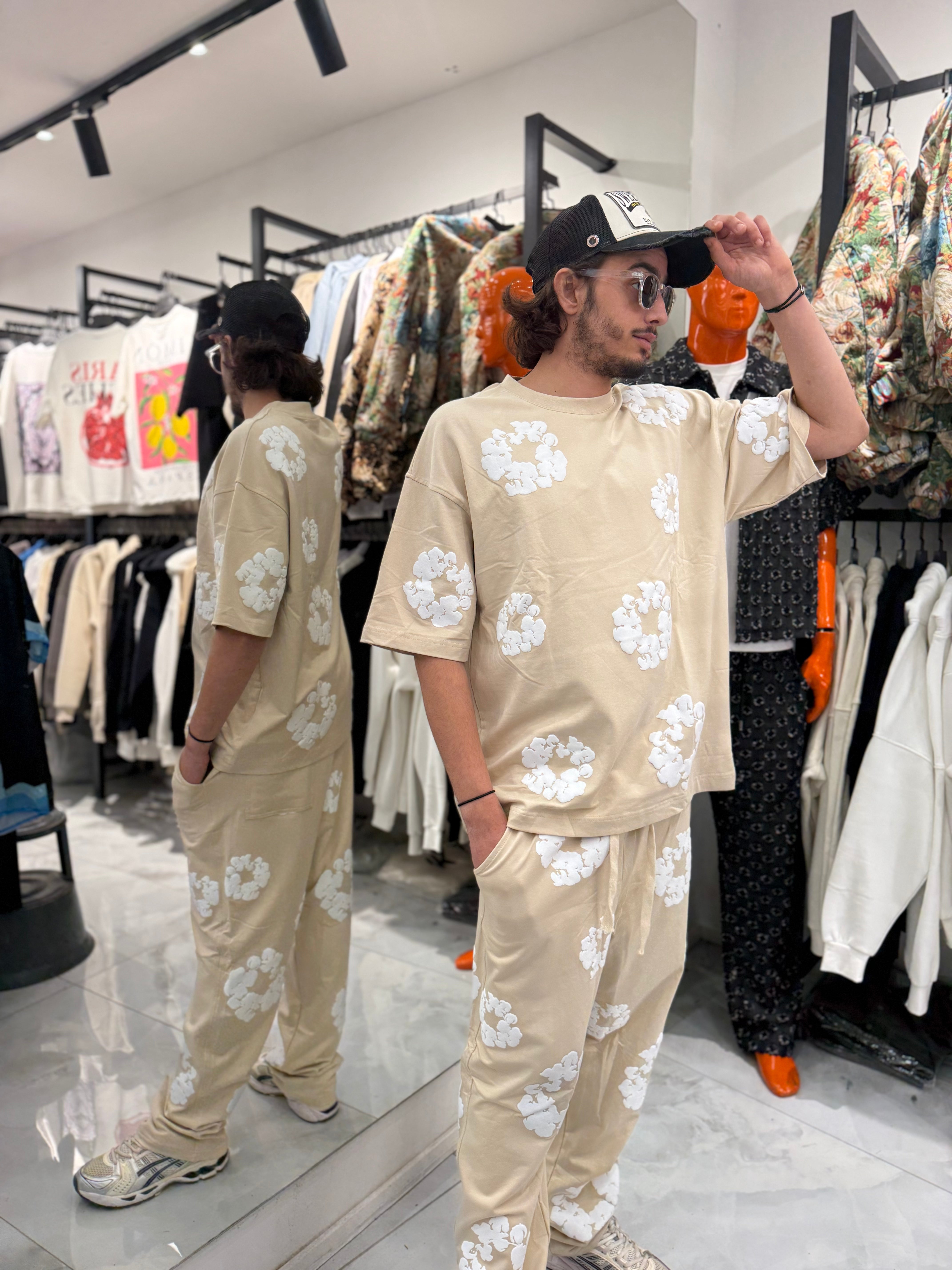 Ensemble Fleurs Beige Summer