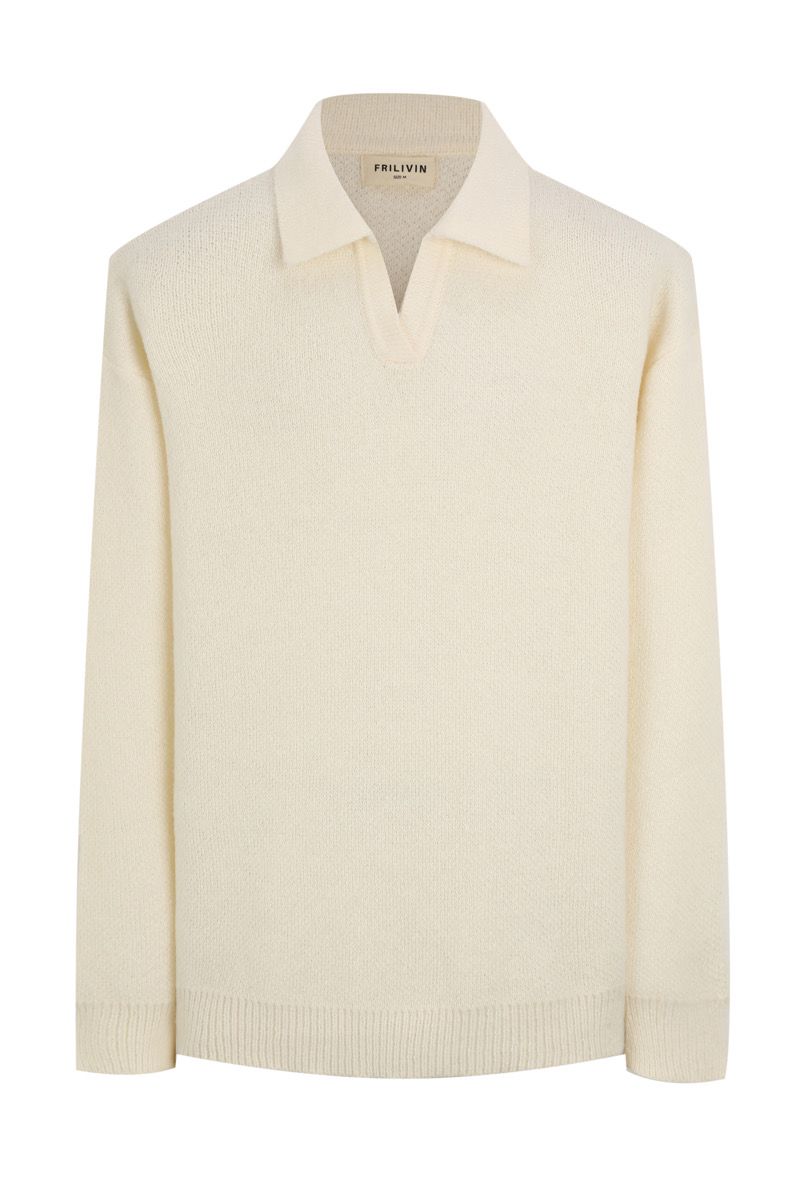 Pull Col Camionneur Beige