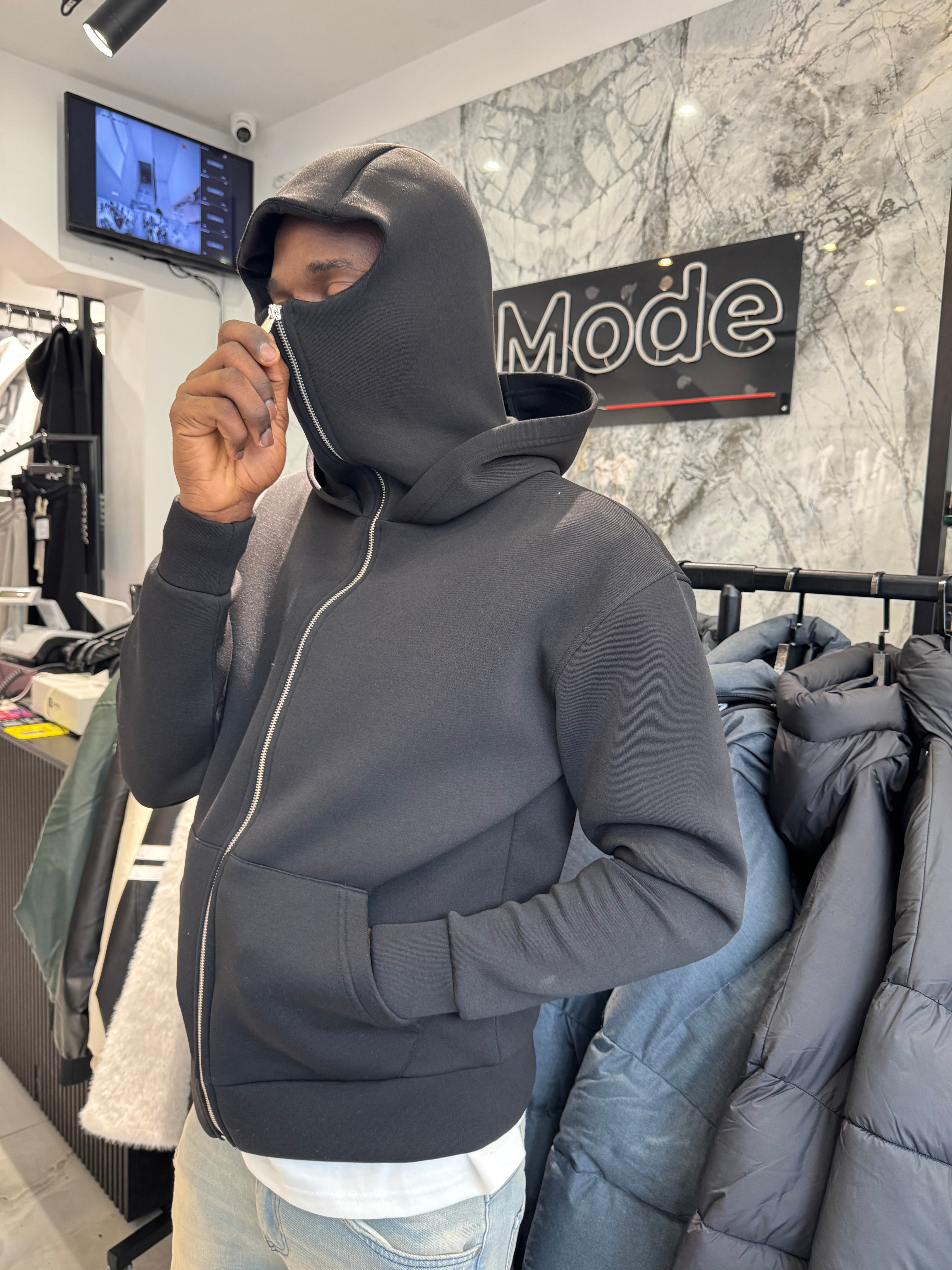 Sweat à capuche cagoule Noir