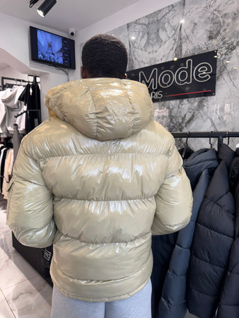 Doudoune Brillante Beige