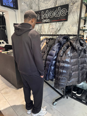 Ensemble Fleurs Noir Strass