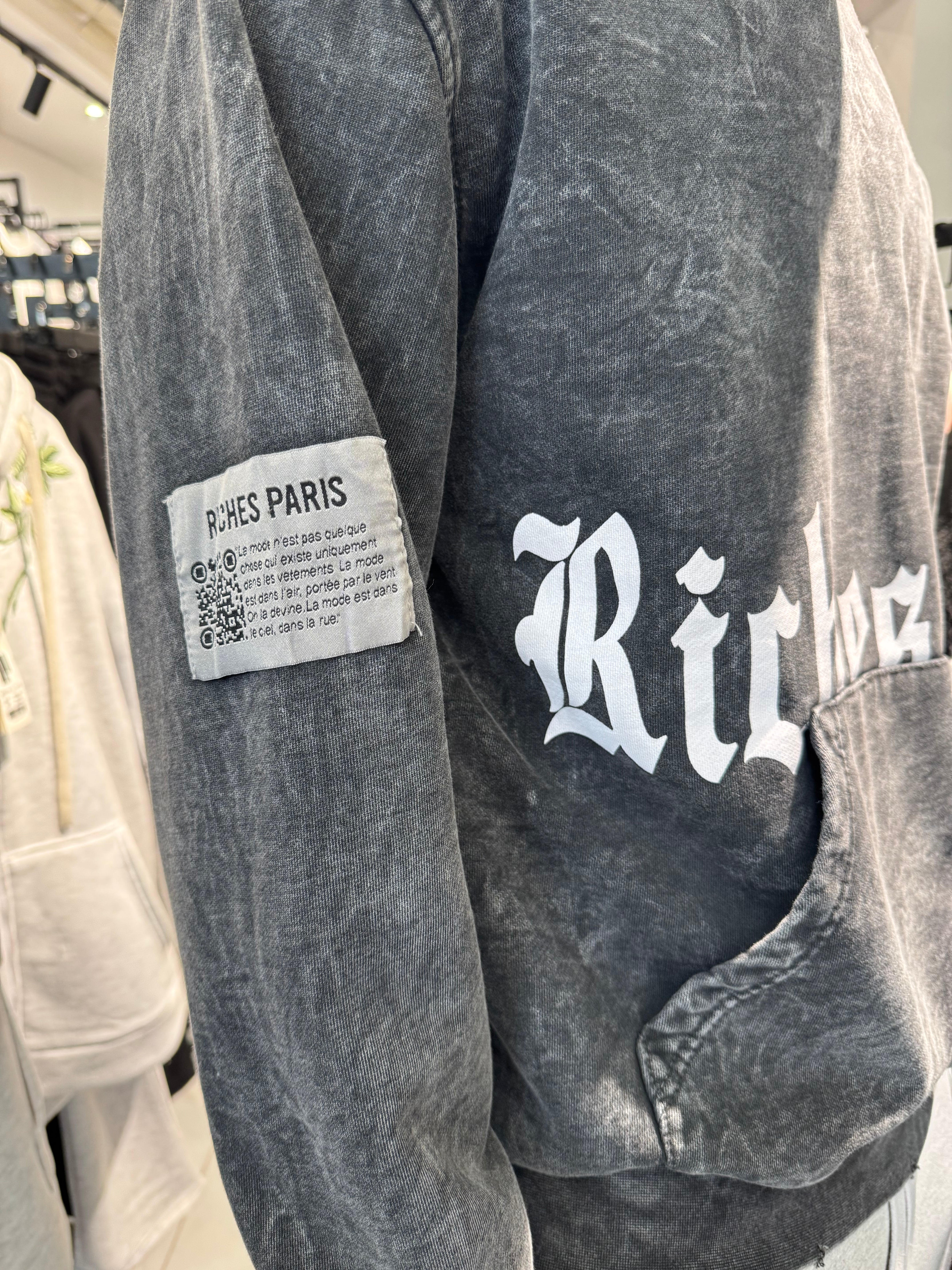 Sweat Riche Paris Gris délavé