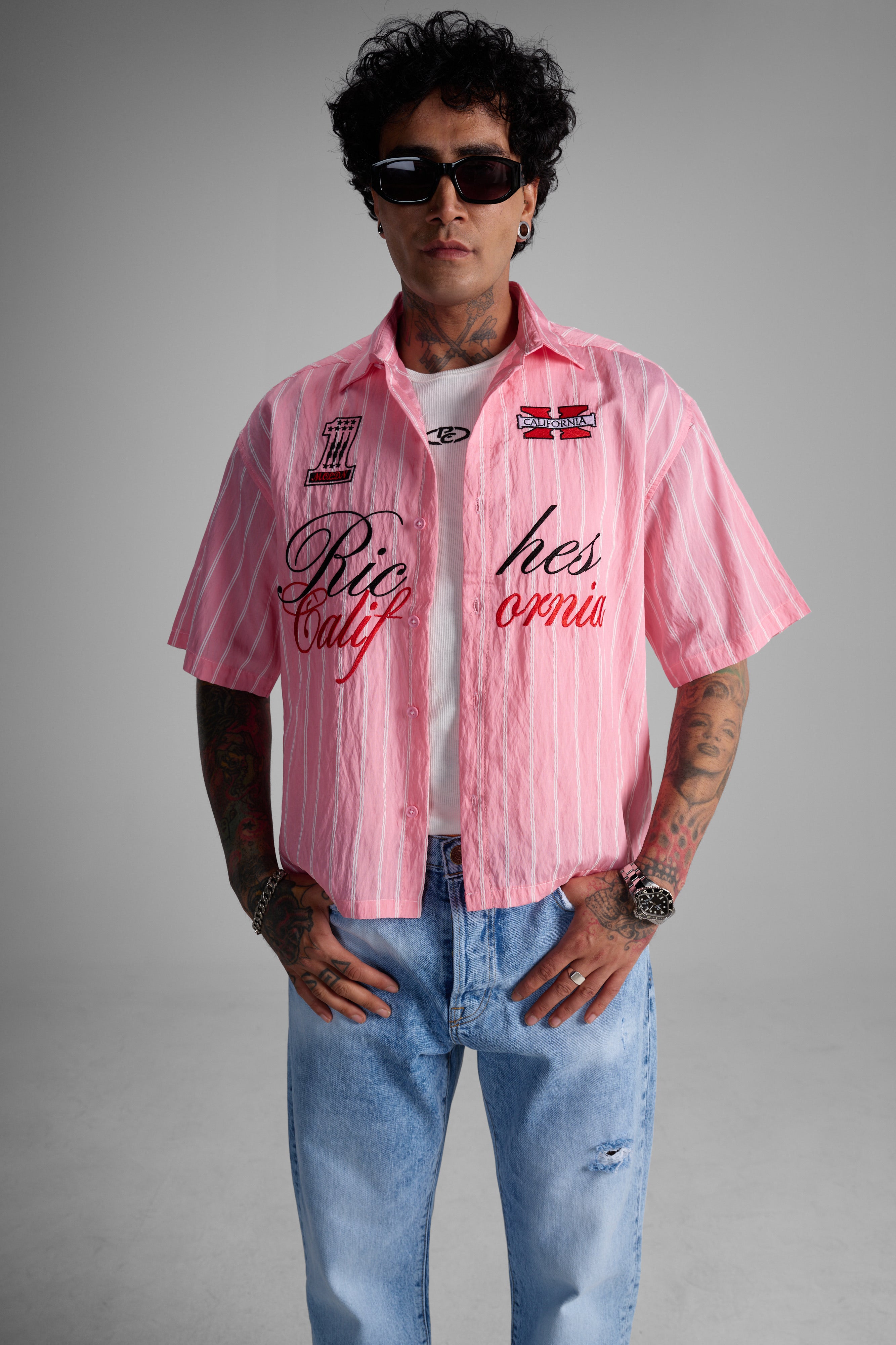 Chemise Crop Rose