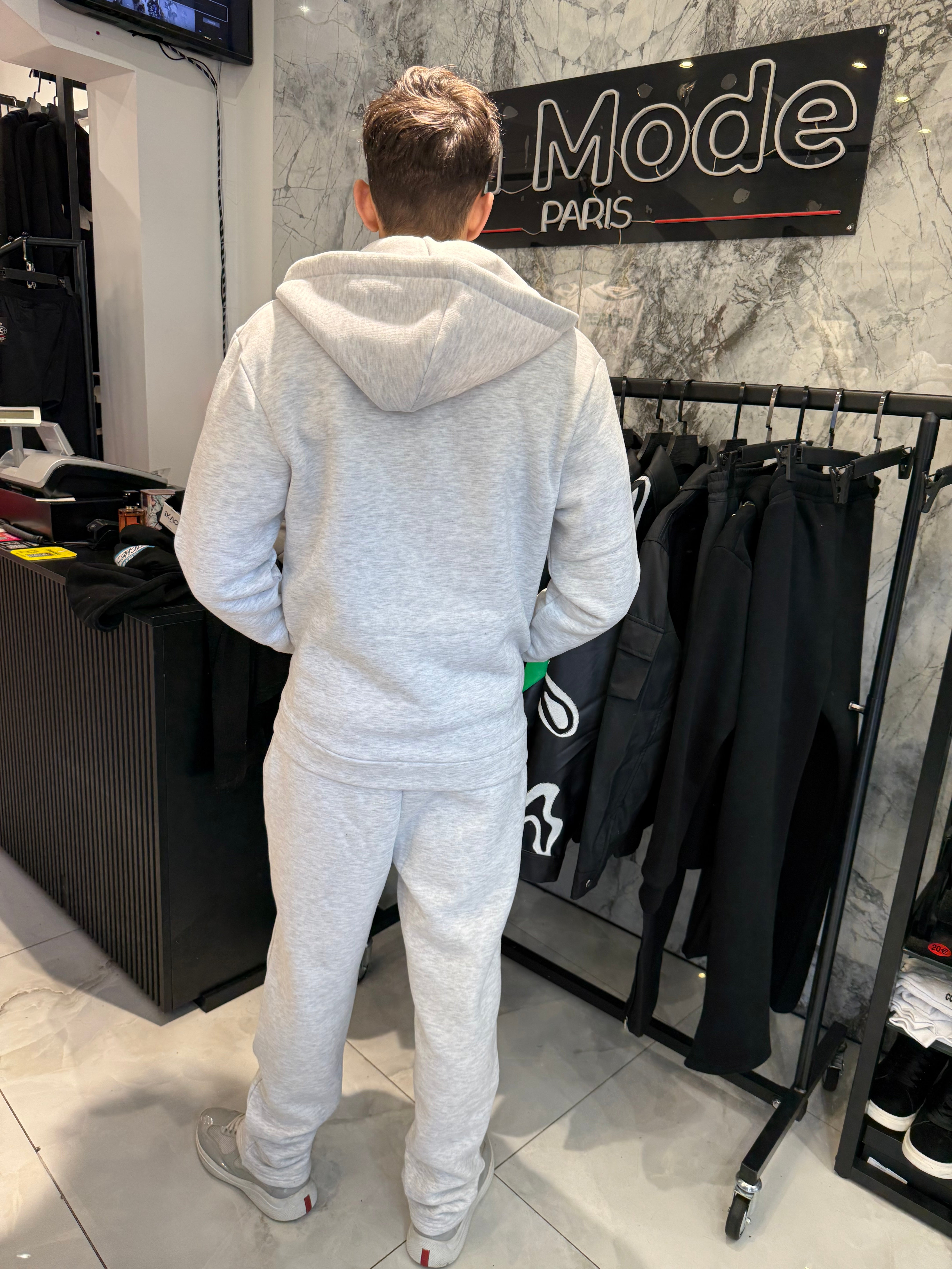 Ensemble floral Gris