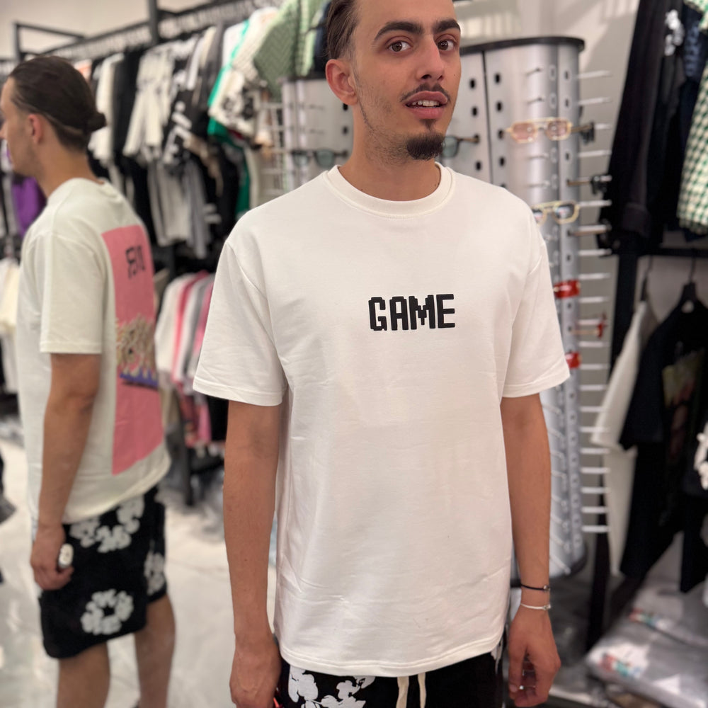 T shirt Game Over White