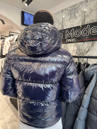 Doudoune Brillante Bleu