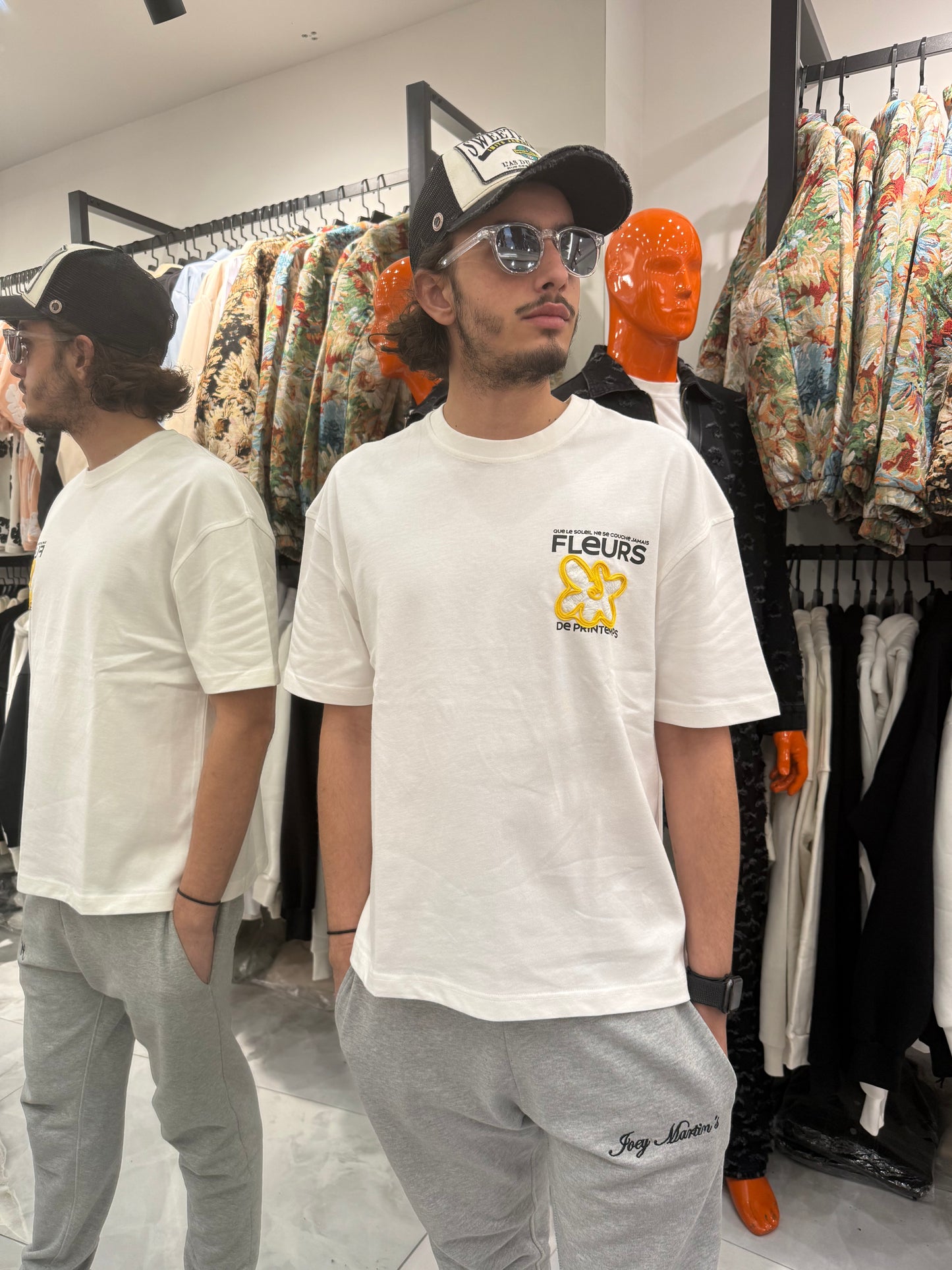 T shirt Flower Jaune