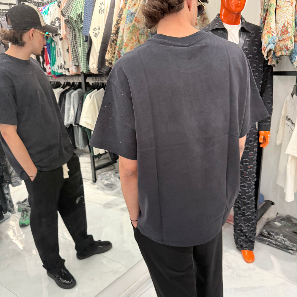 T shirt Strass Black
