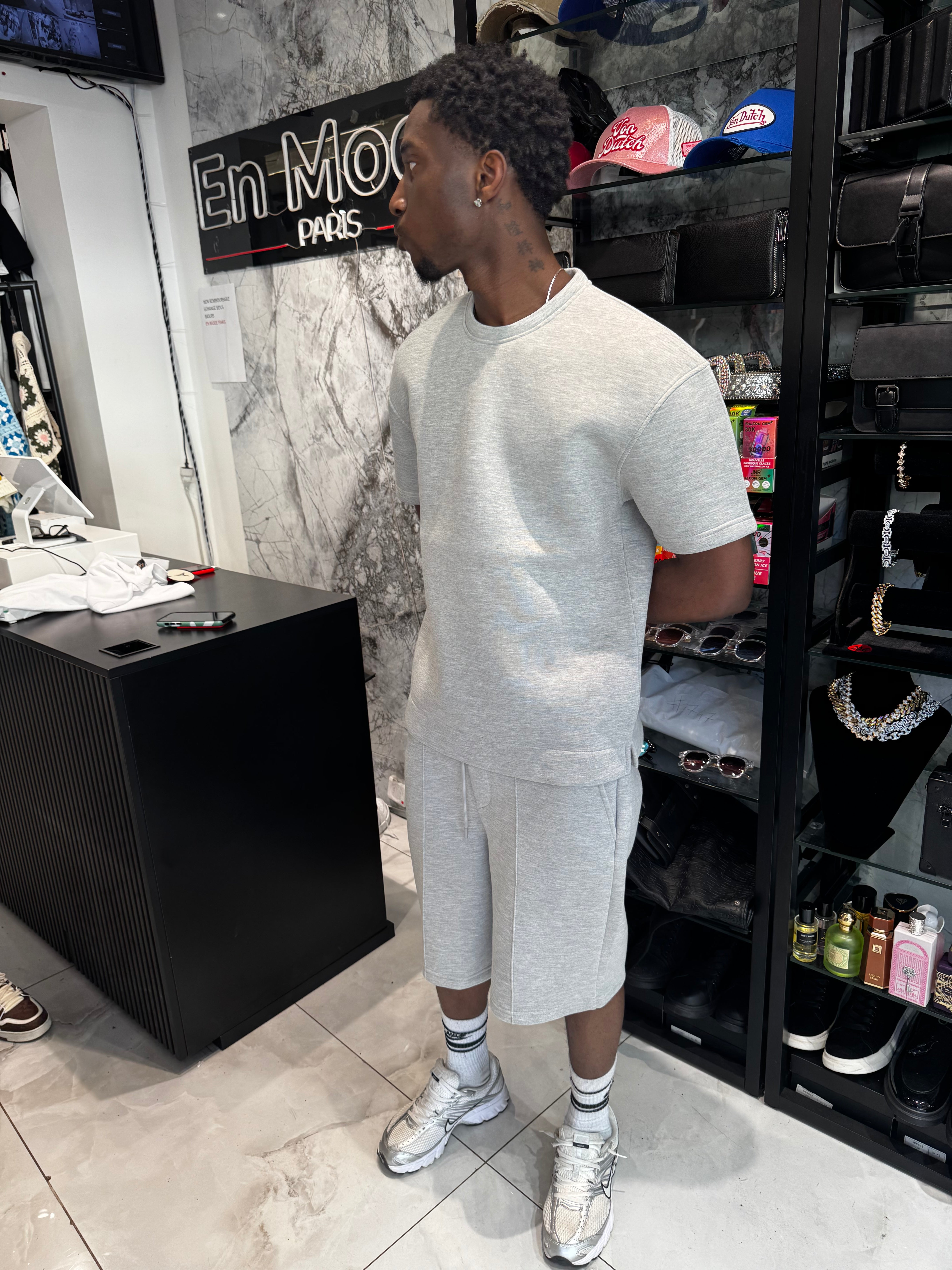 Ensemble Short Néoprène Gris