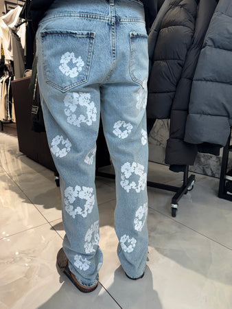 Jean Fleurs Bleu Ciel