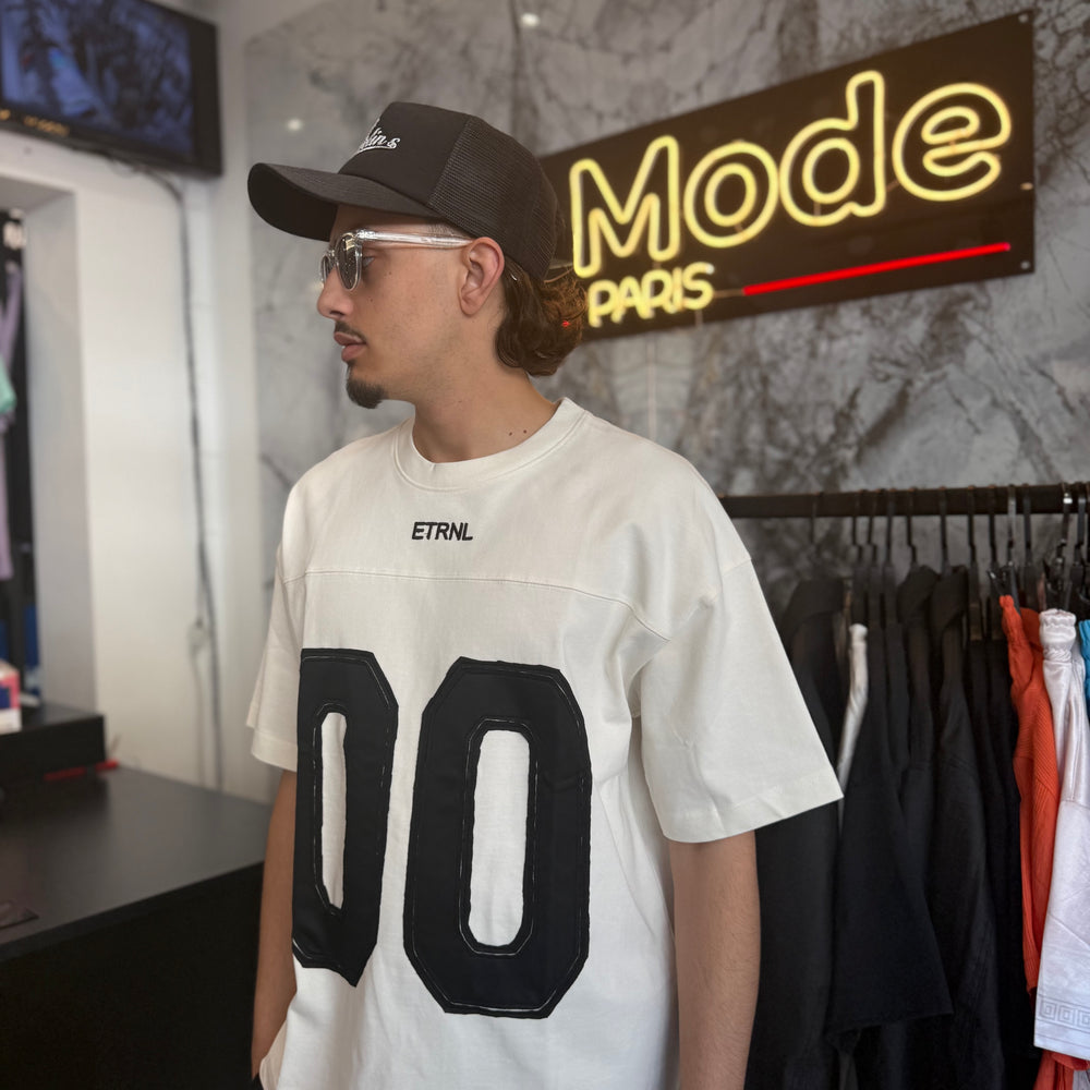 T shirt Hockey 00 Blanc
