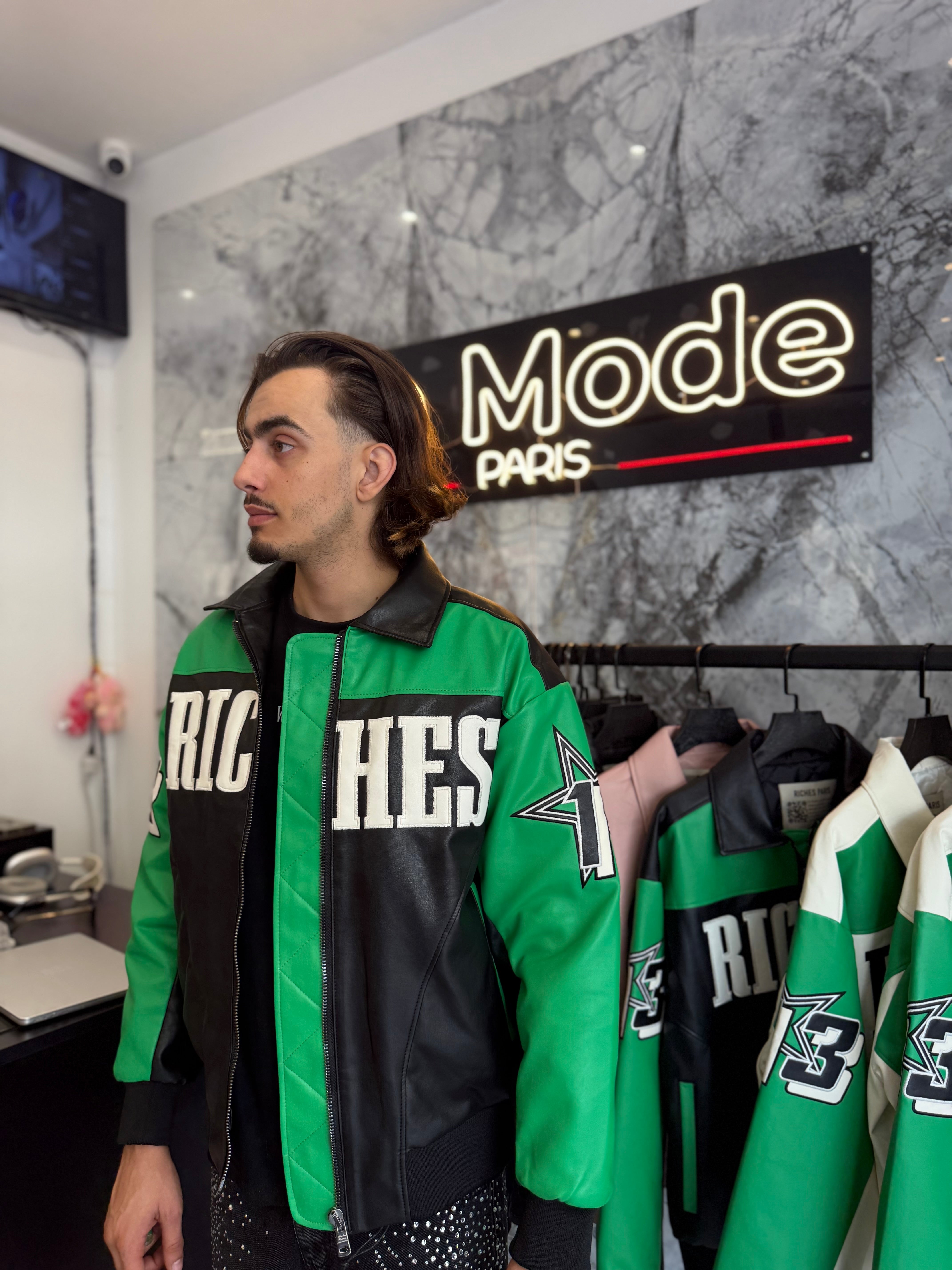 Bombers Riches Vert Noir