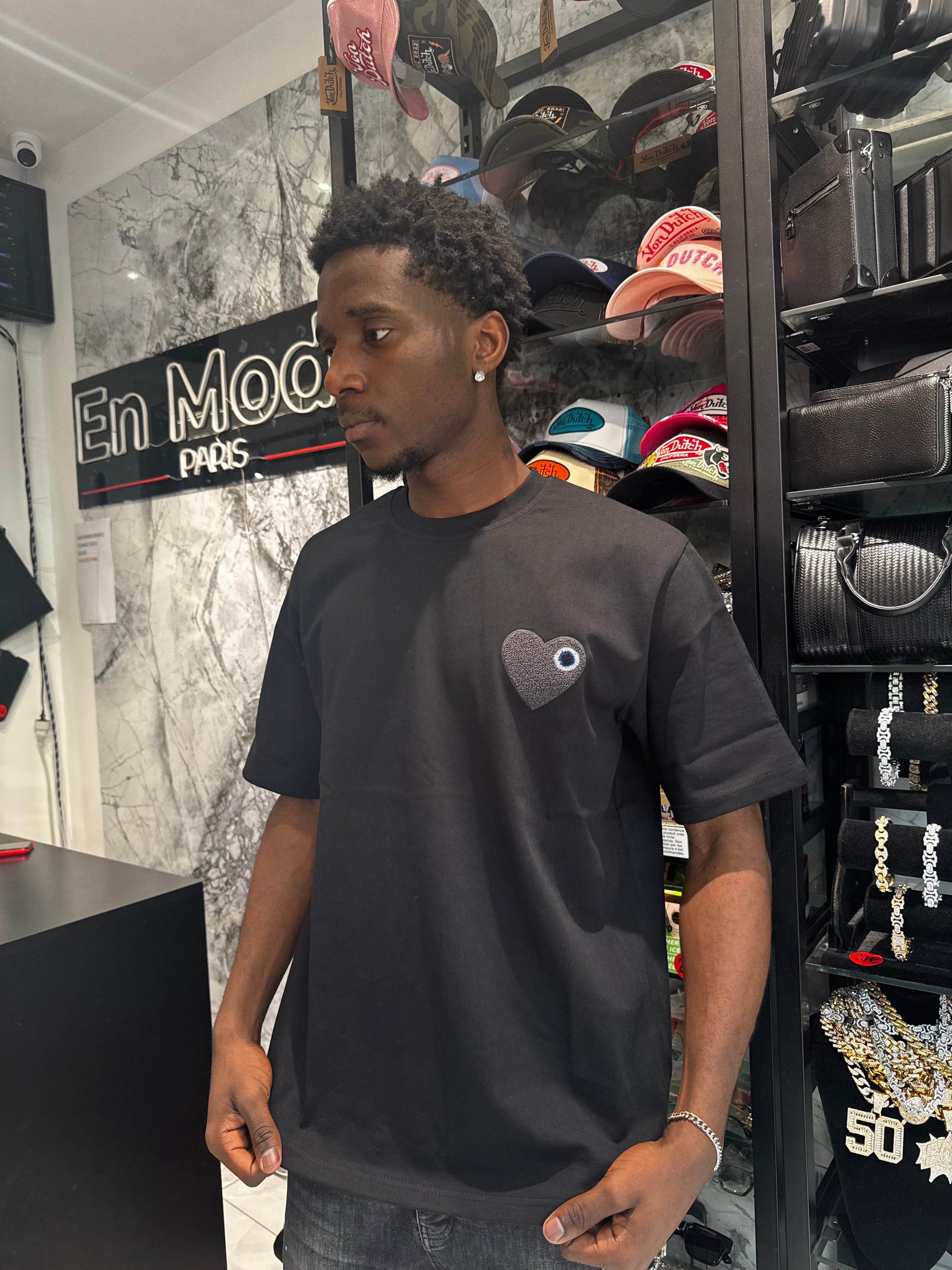 T-shirt Cœur Noir