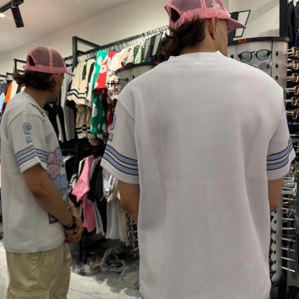 T shirt Hockey Bleu Rose
