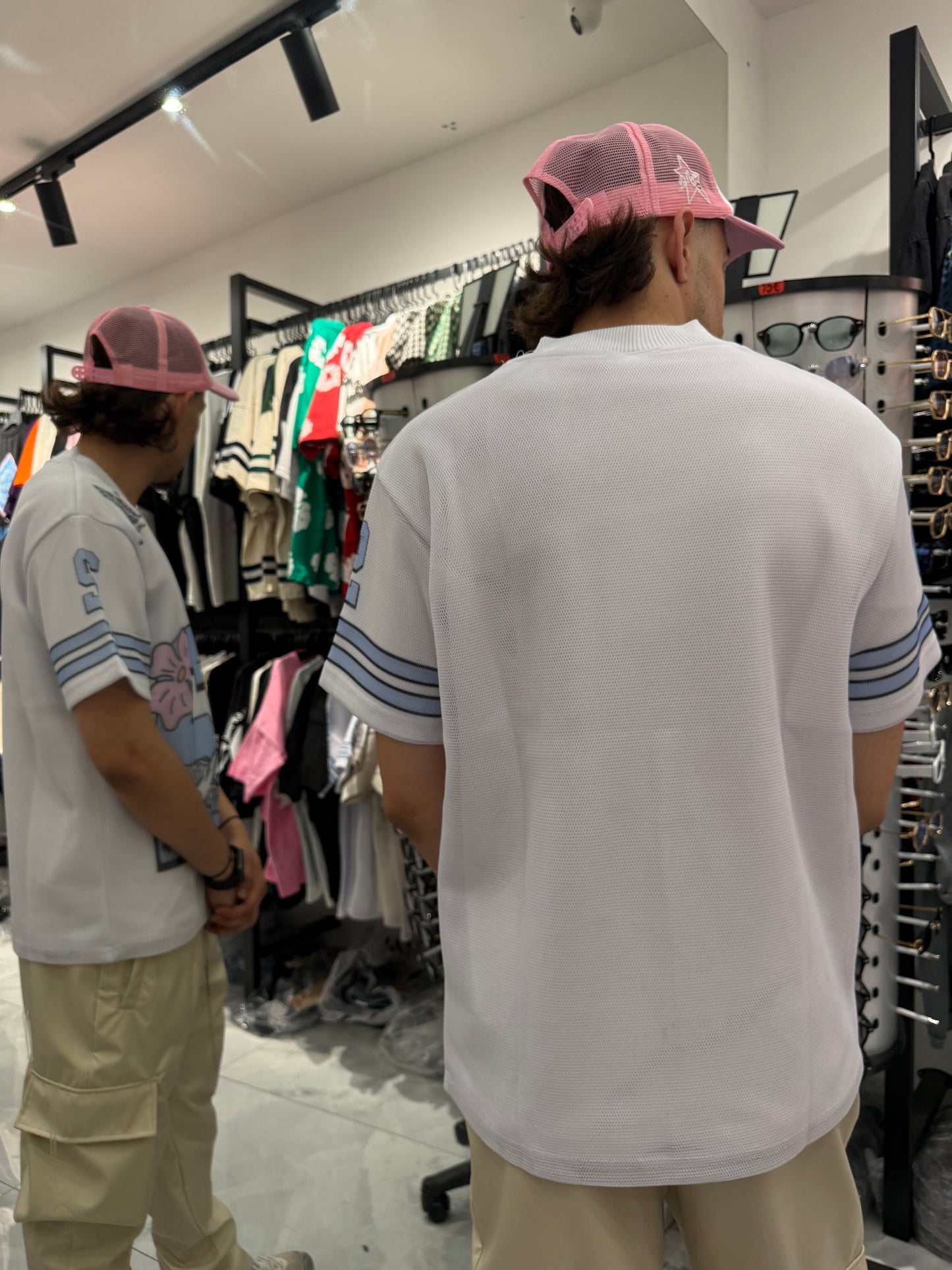 T shirt Hockey Bleu Rose