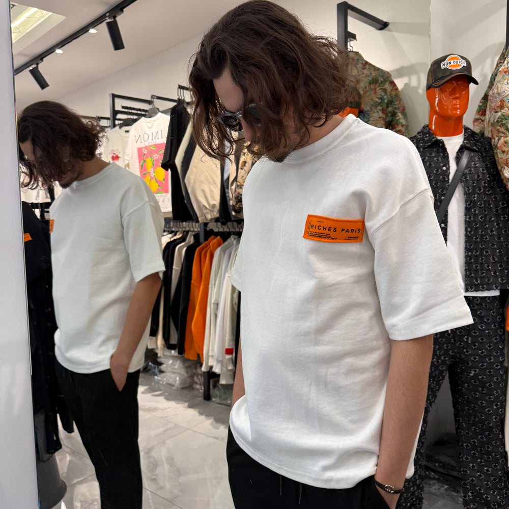 T shirt Riches Patch Blanc