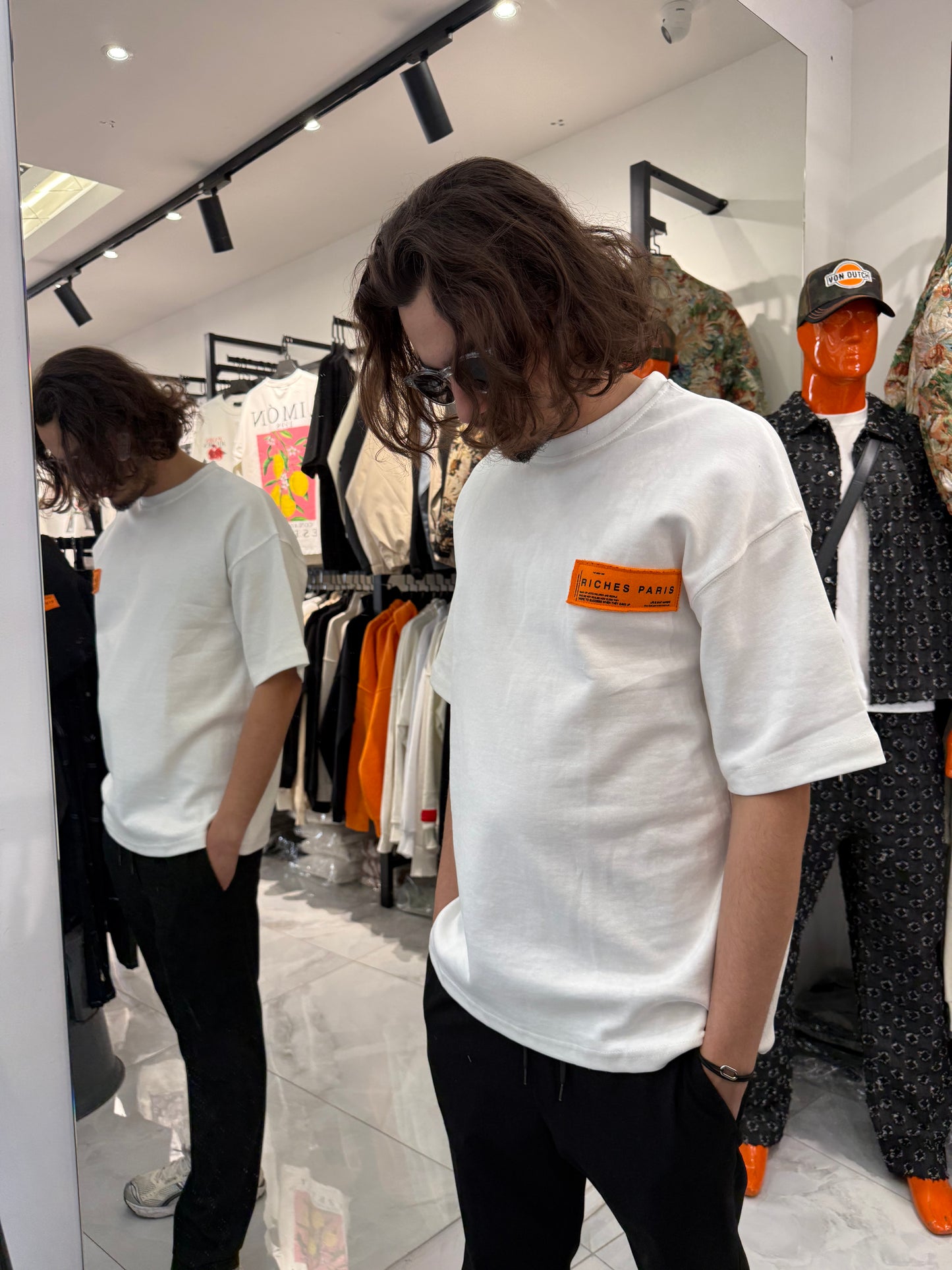 T shirt Riches Patch Blanc