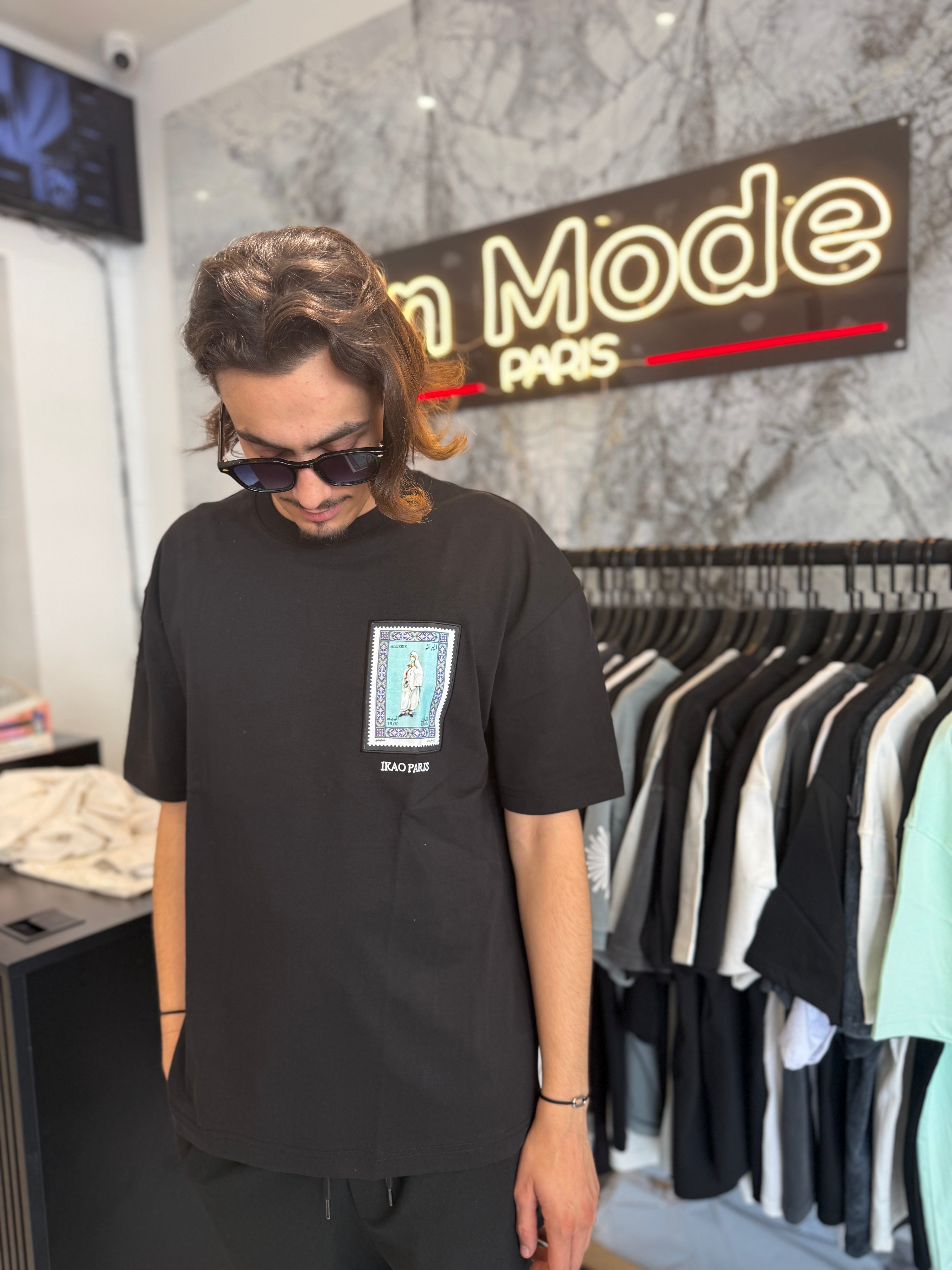 T shirt Algeria Noir