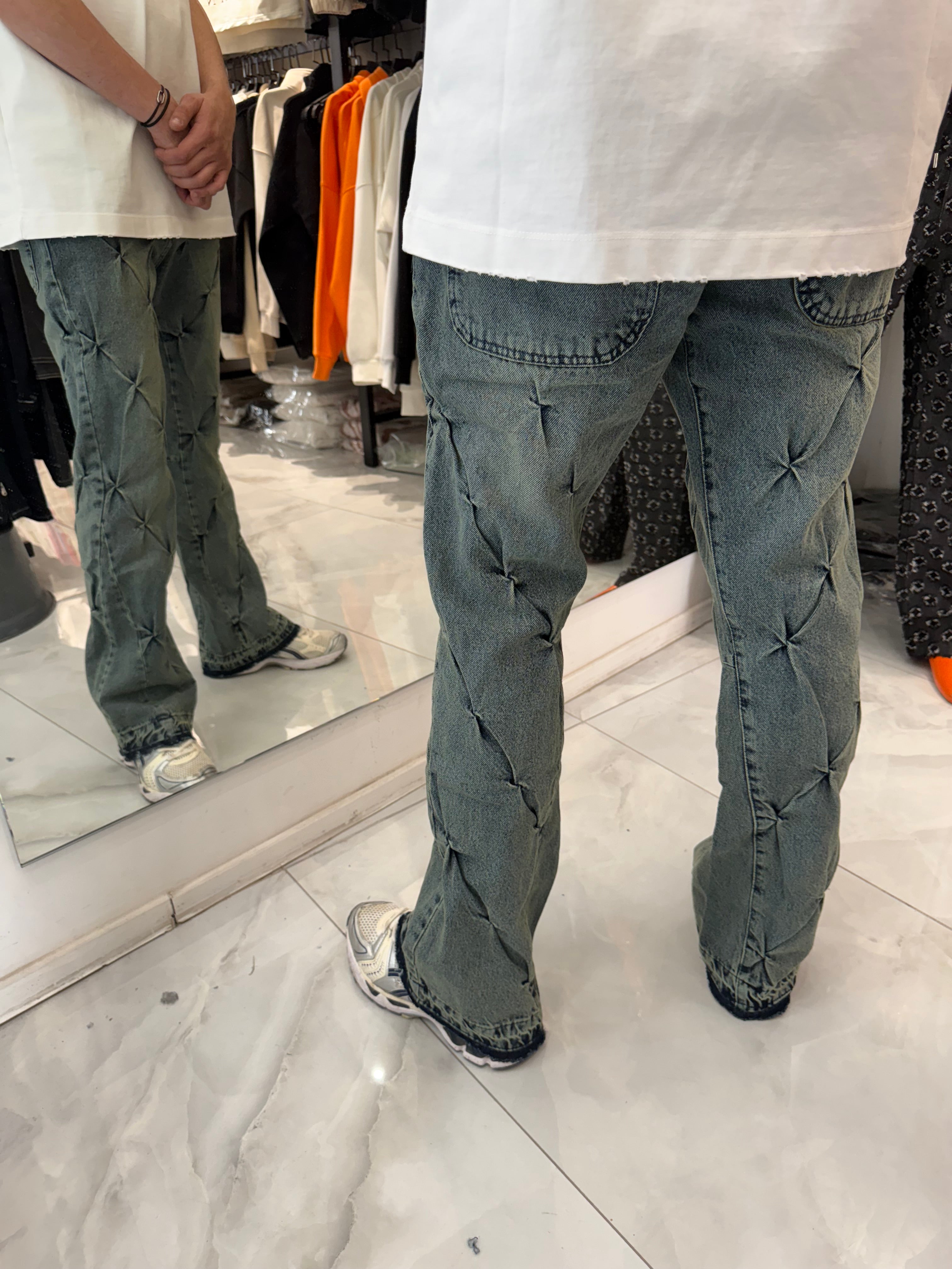 Jean Plissé Bleu Délavé