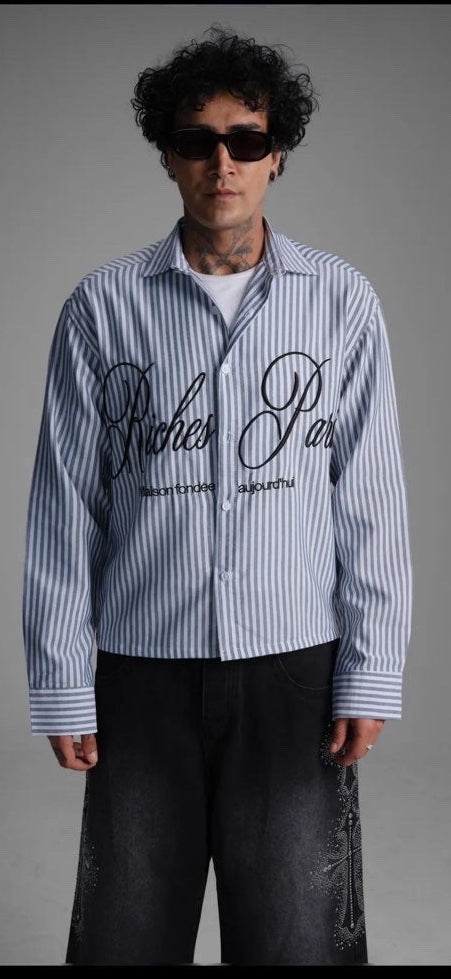Chemise Riches Paris Croped Bleu Ciel