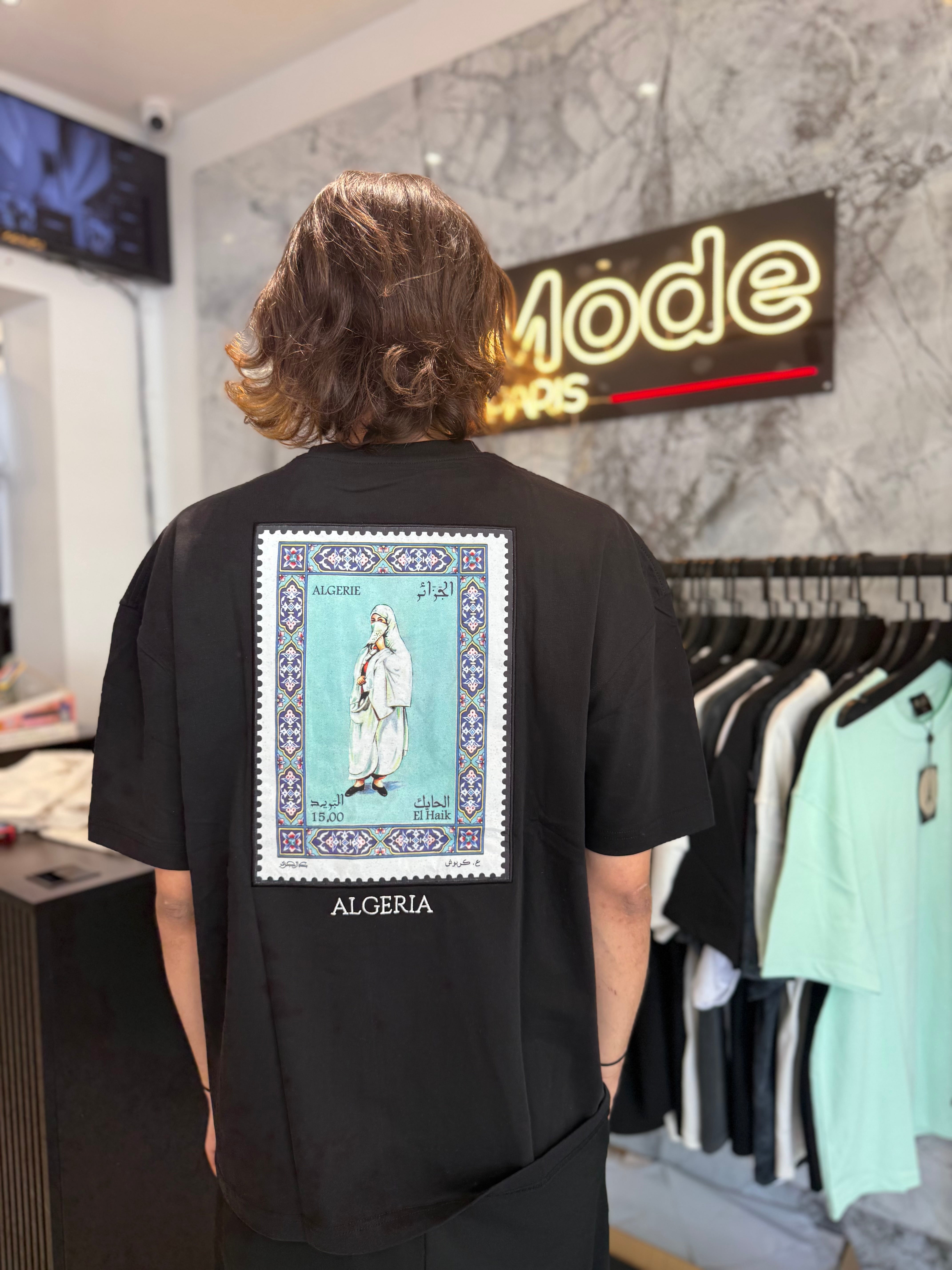 T shirt Algeria Noir