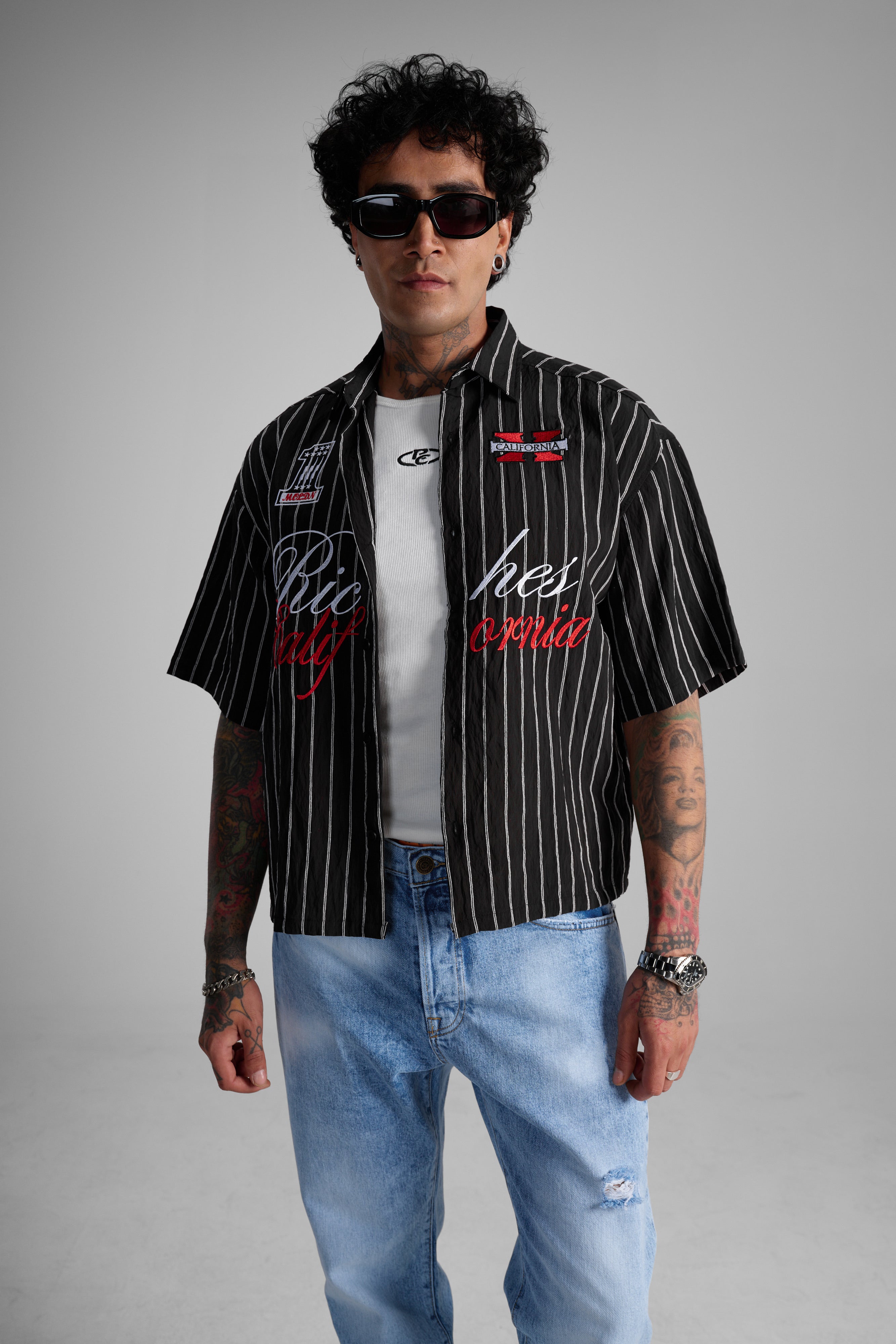 Chemise Crop Noir