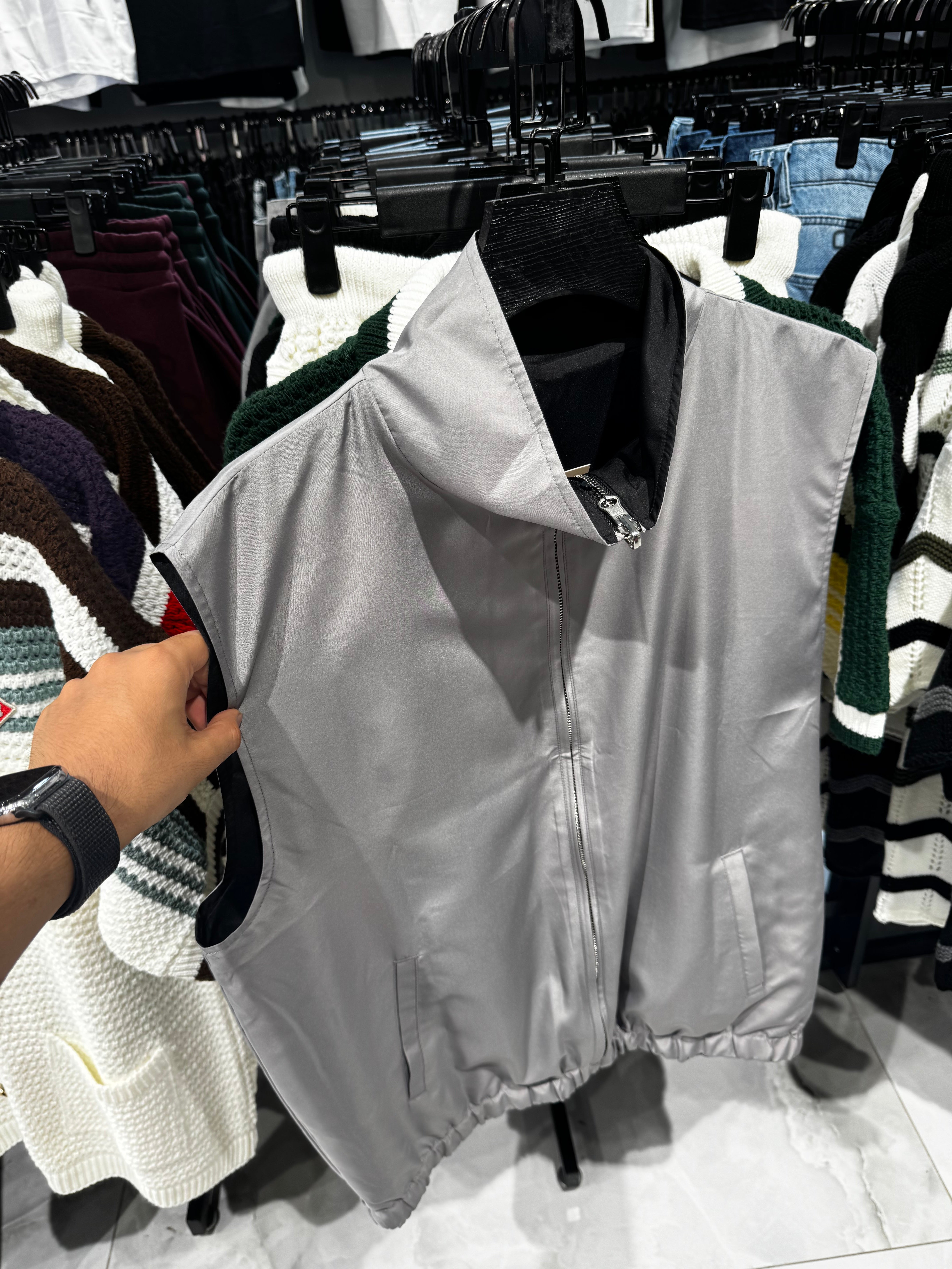 Veste réversible Gris