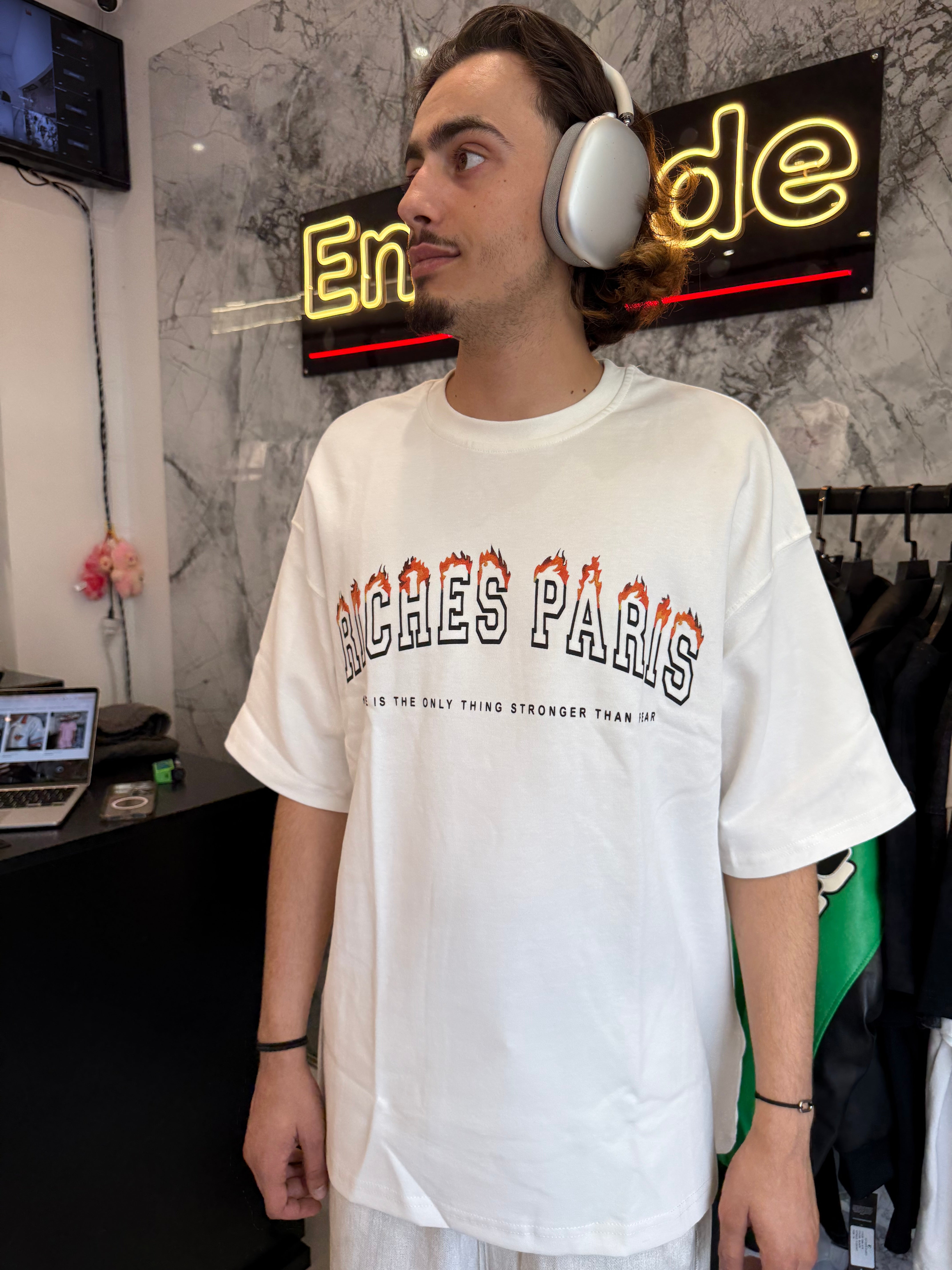 T Shirt Riches Flames