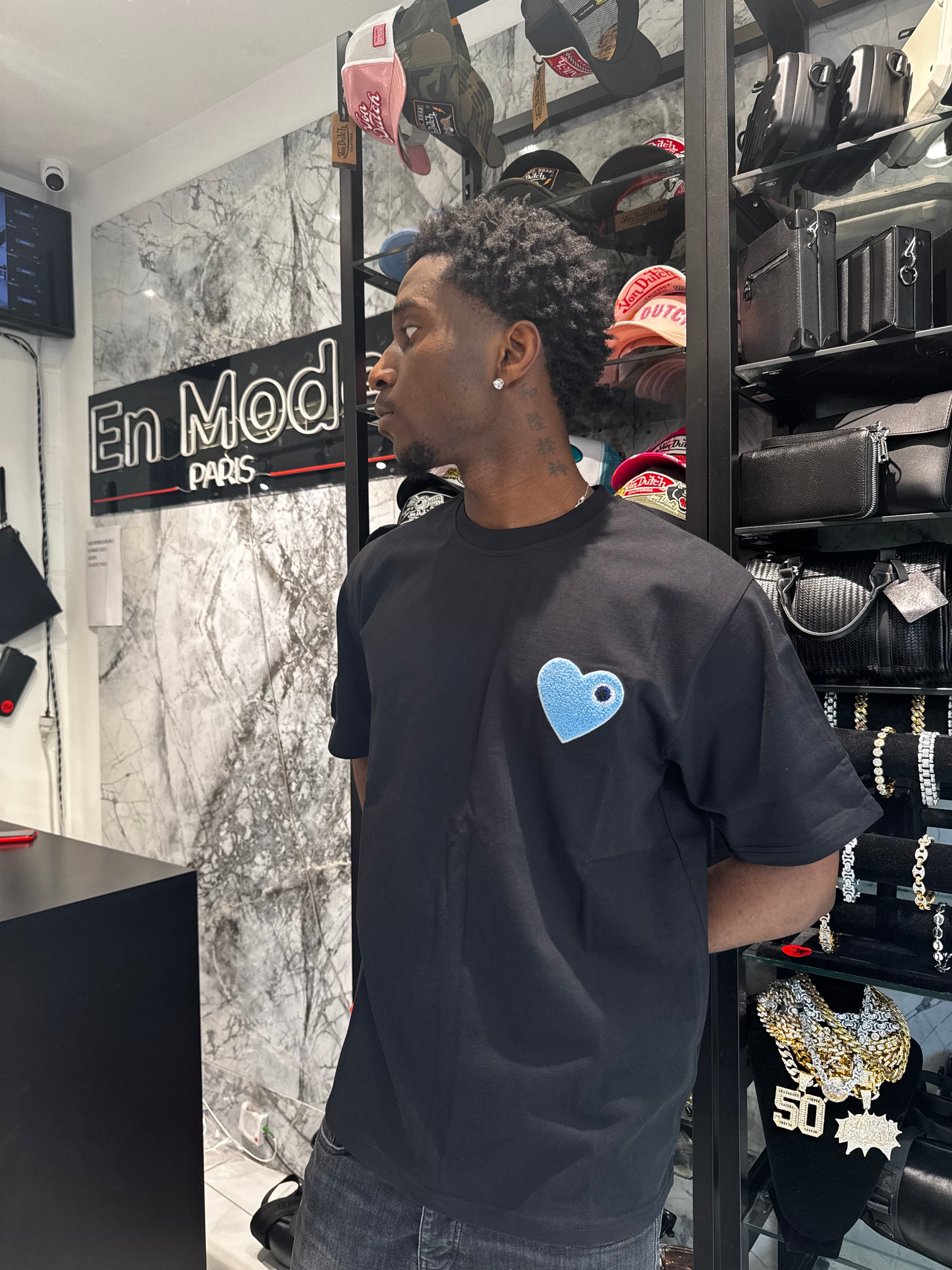 T-shirt Cœur Bleue Ciel