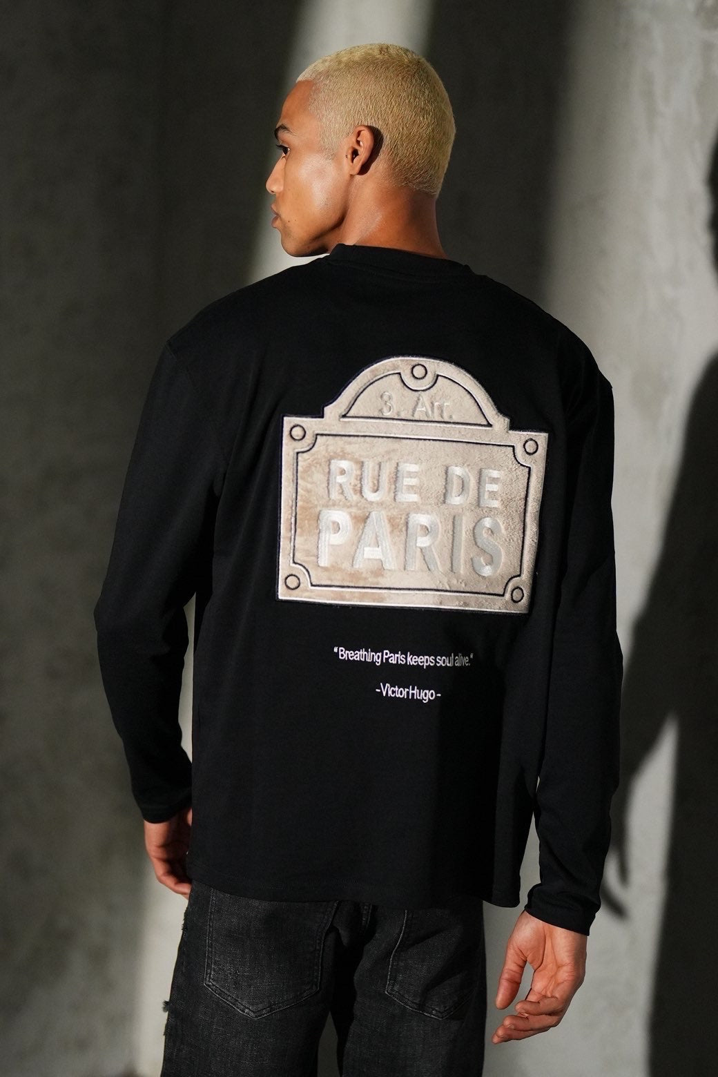T-shirt Rue de Paris Noir