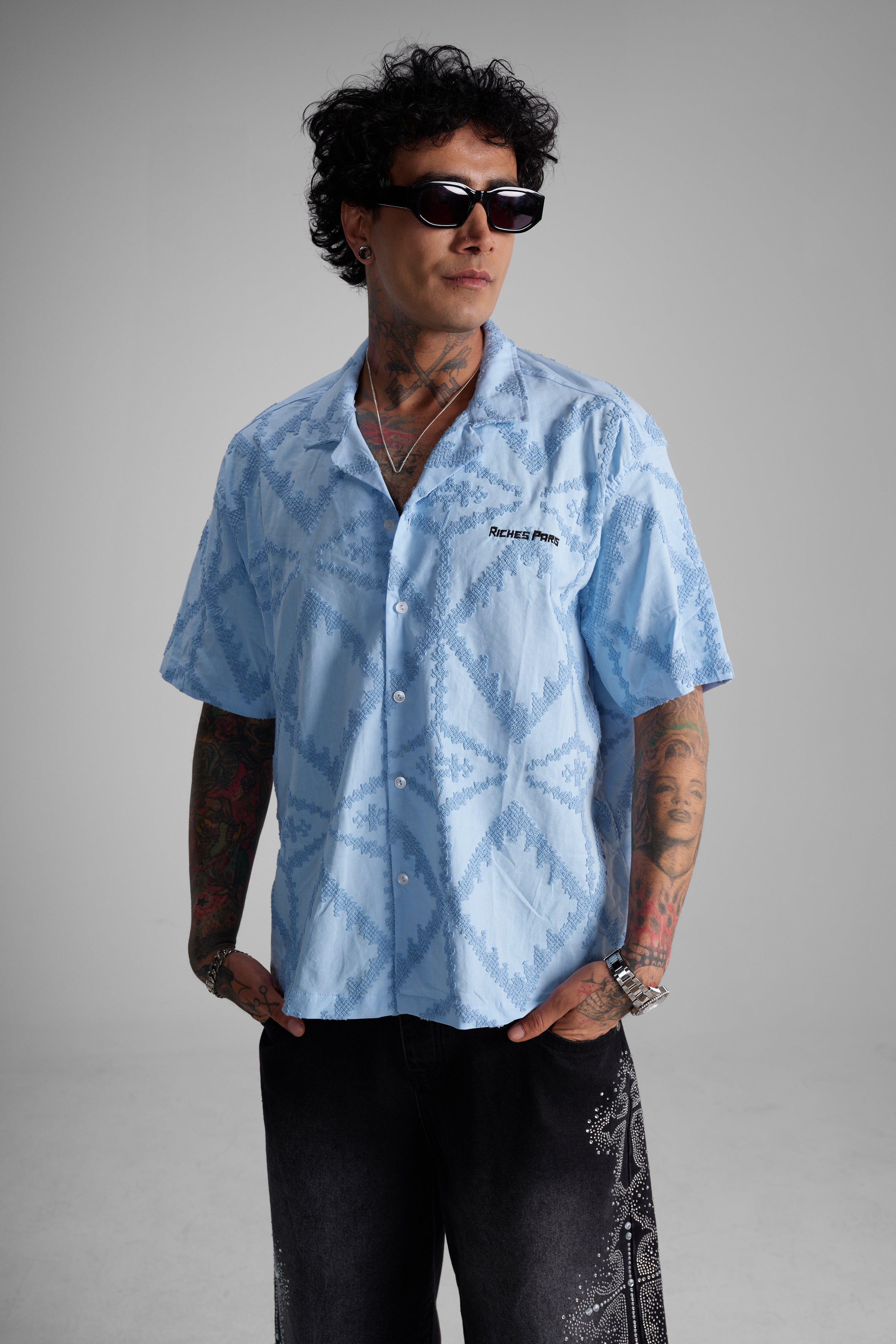 Chemise d’été bleu