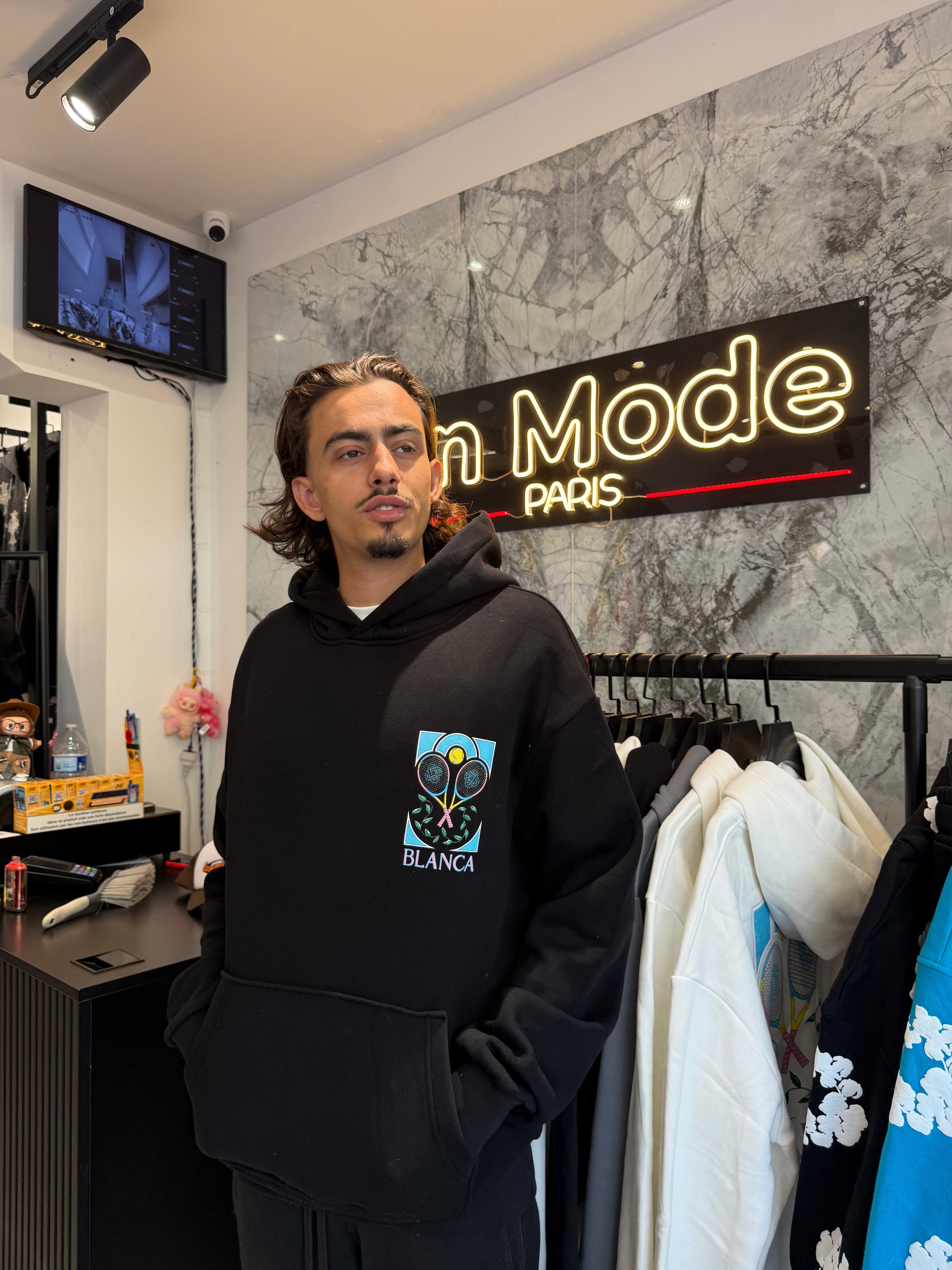 Sweat Noir Casa Tennis