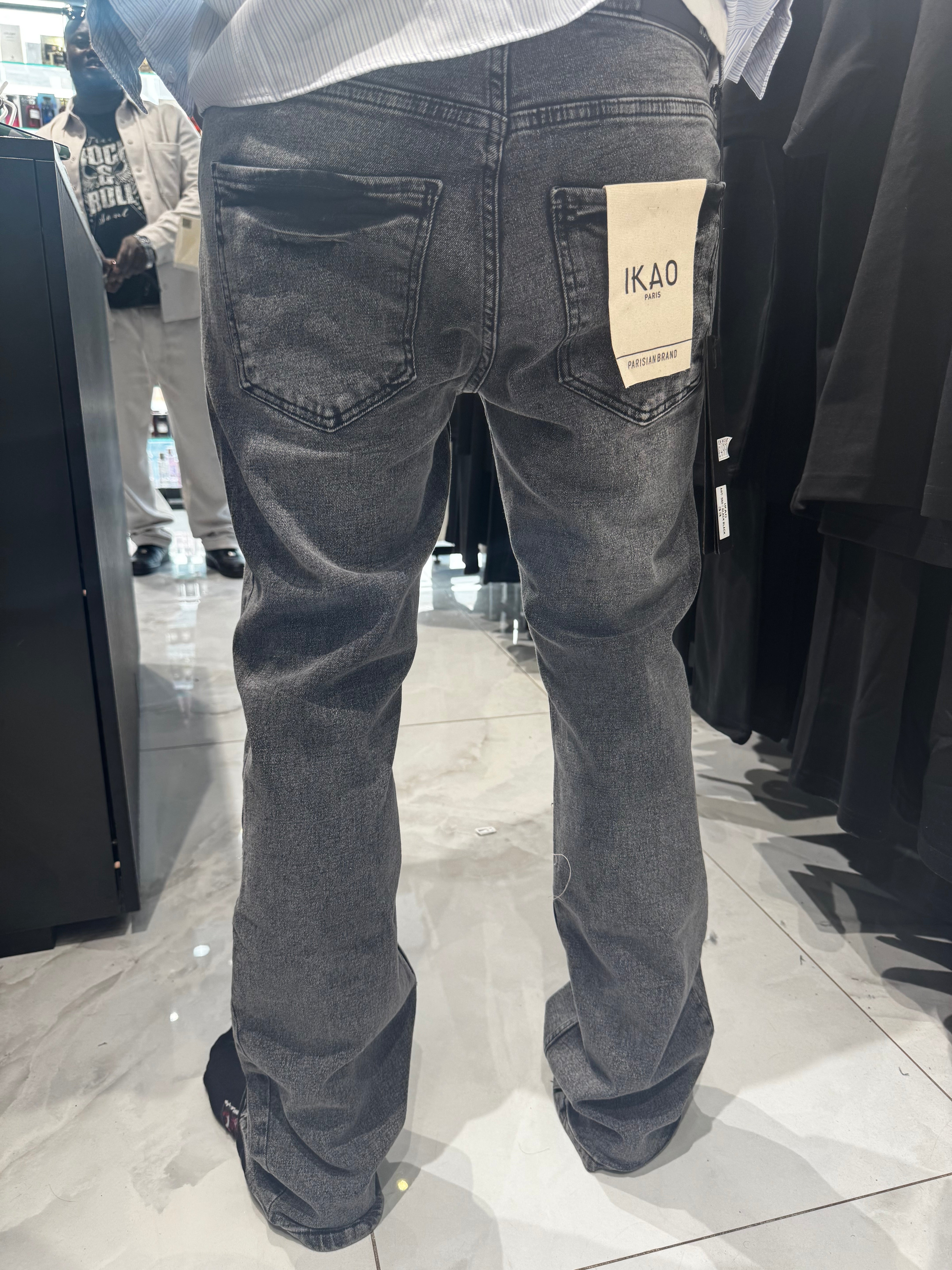 Jean Flare Gris délavé