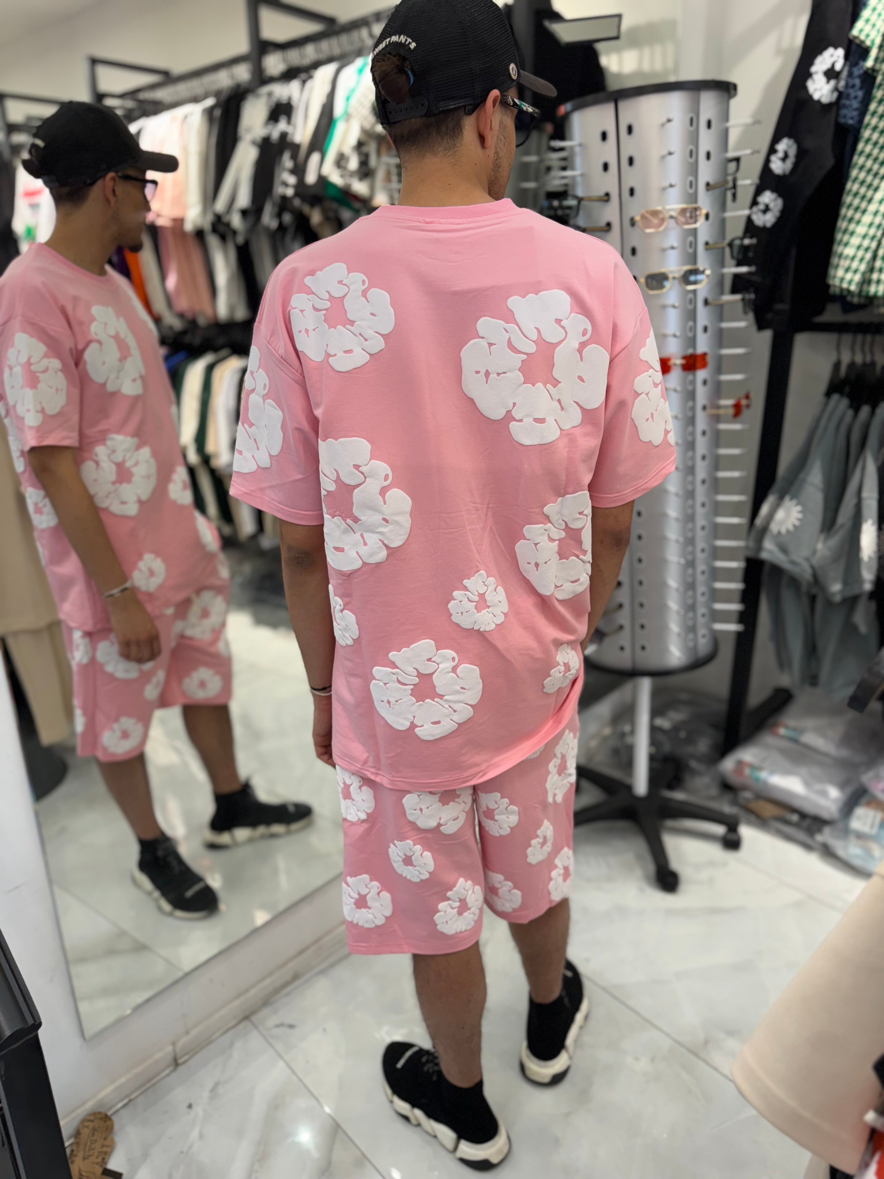 Ensemble Short Fleur Rose