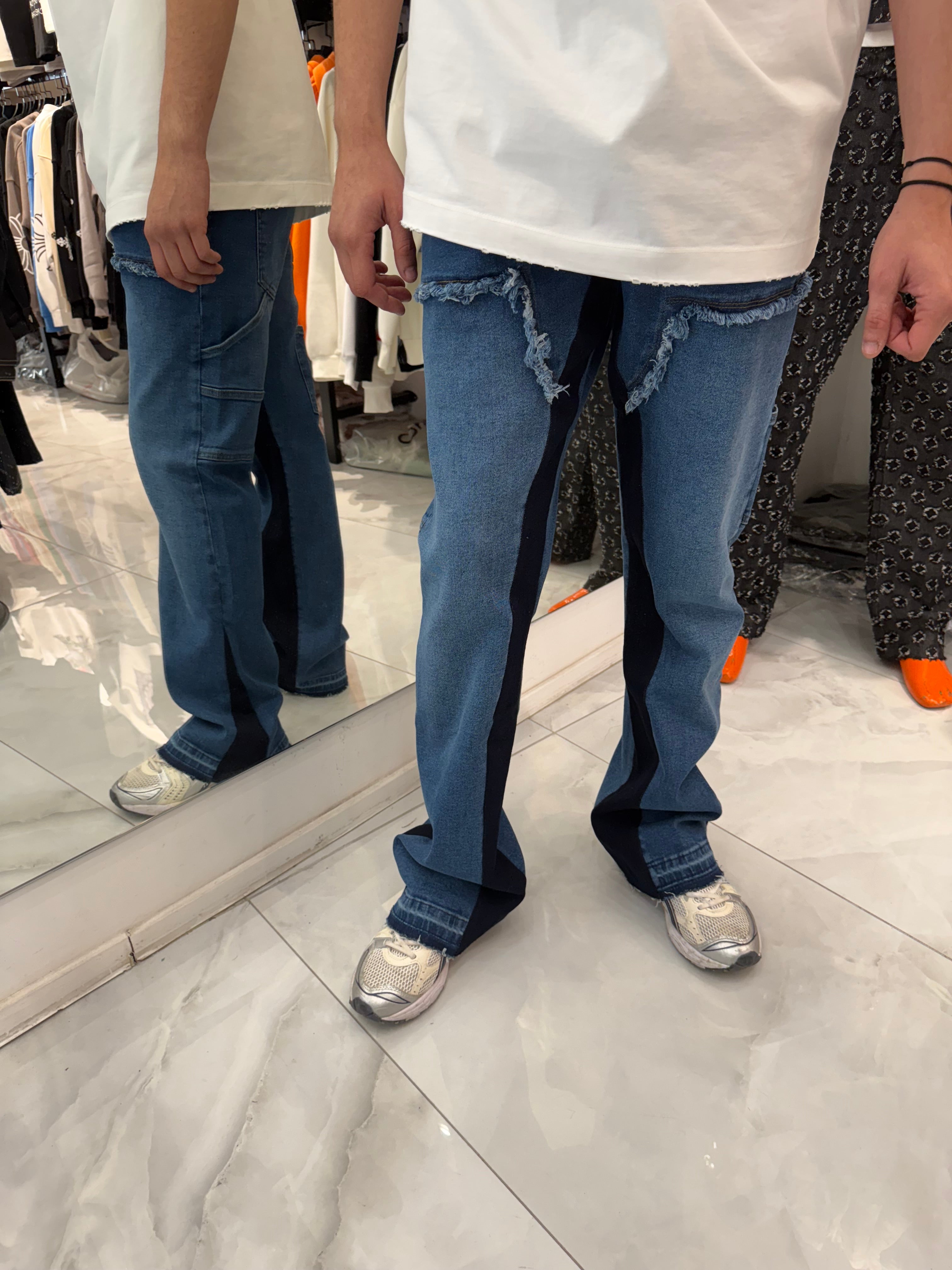 Jean flaire Bleu Foncé