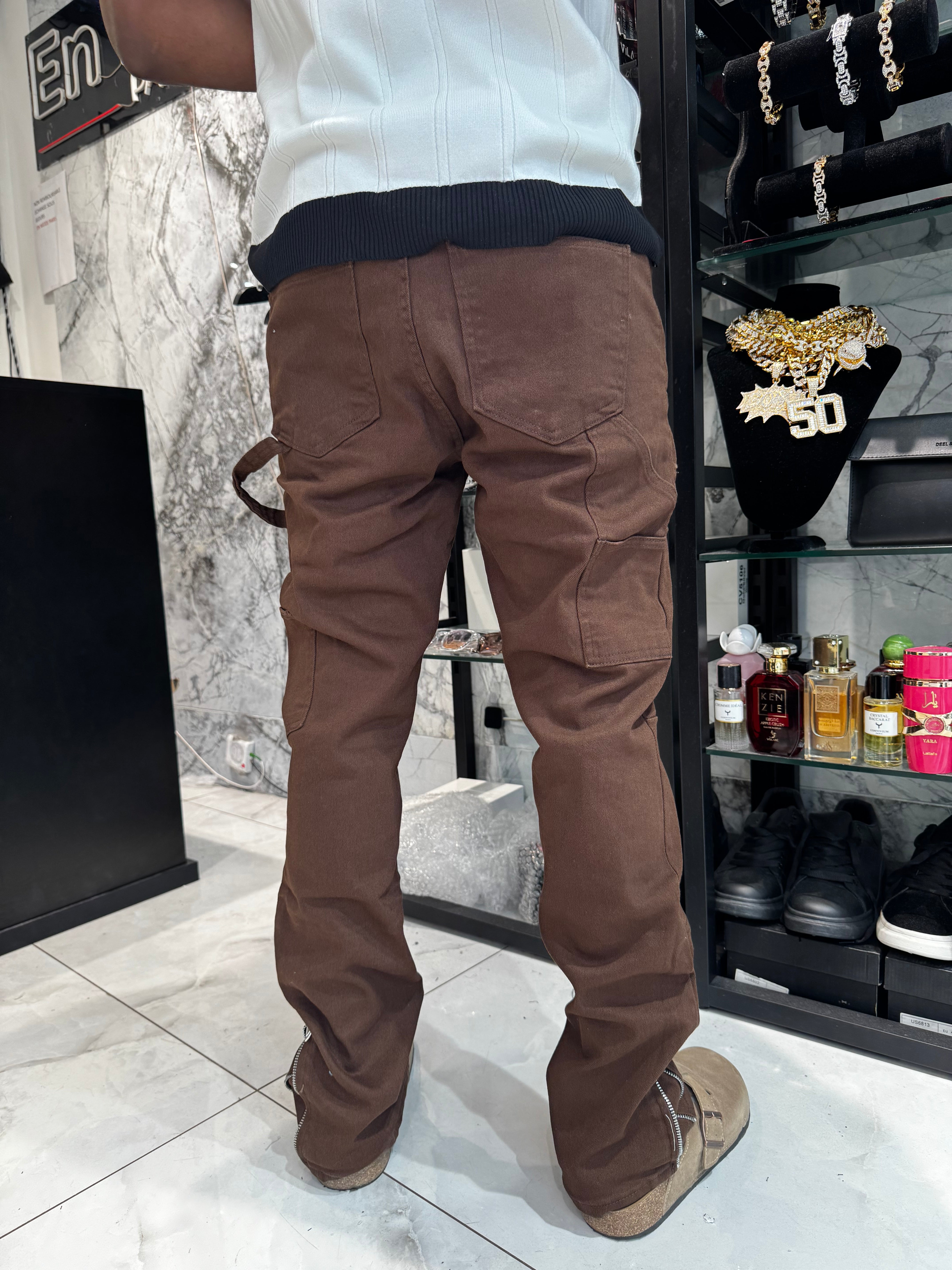 Jean Flare marrons