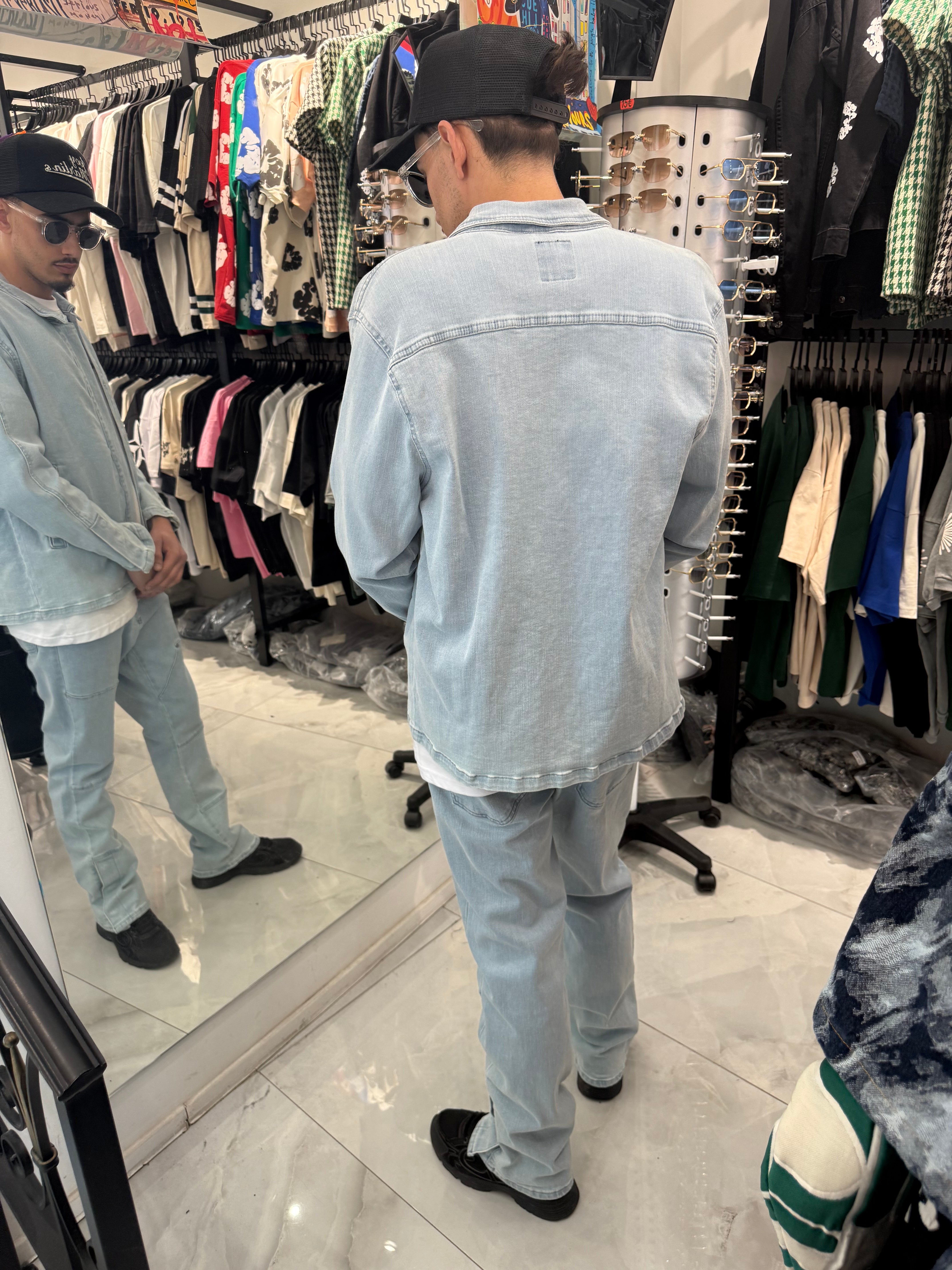 Ensemble Flaire Denim Bleu