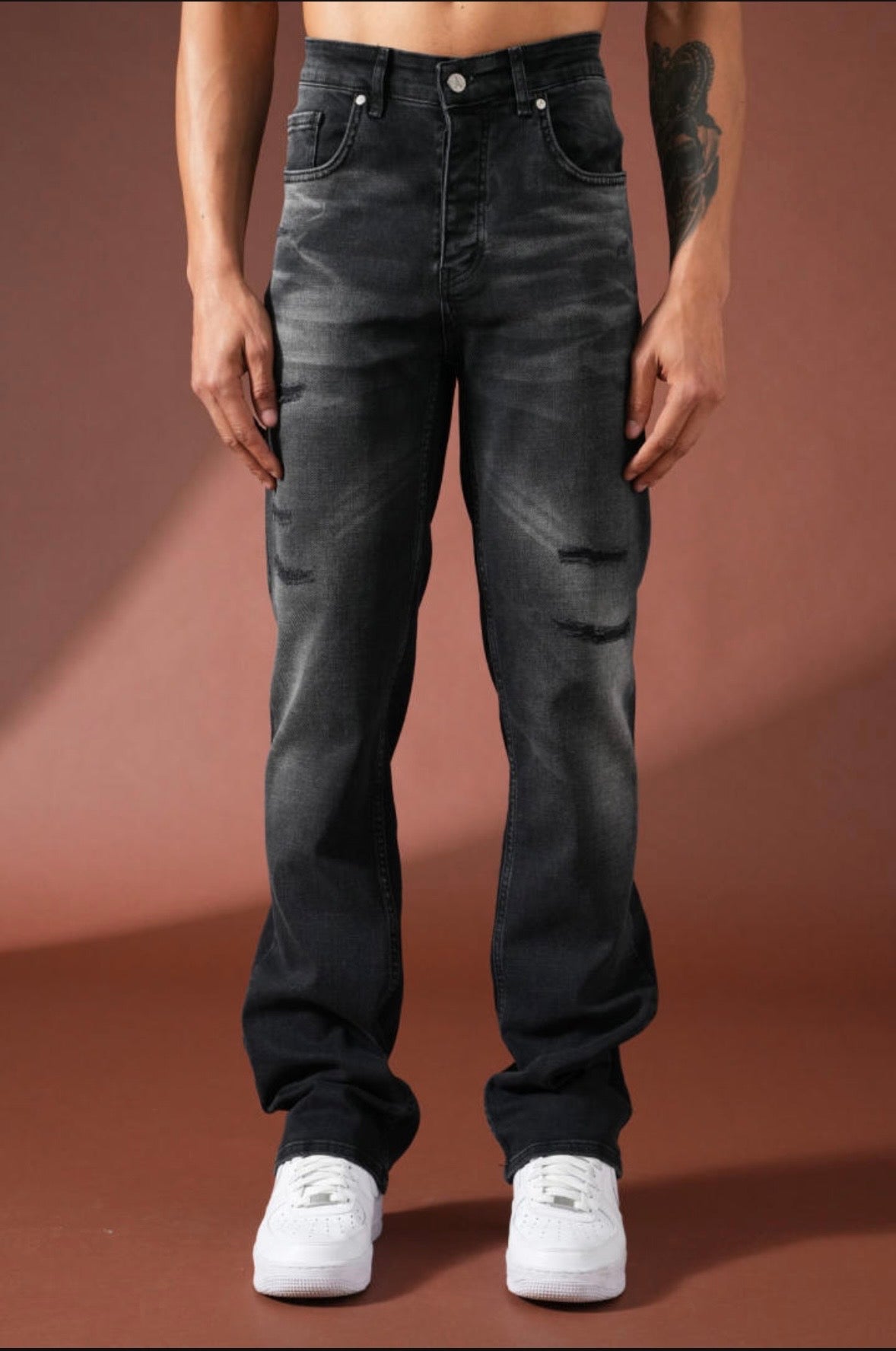 Jean Flare Gris