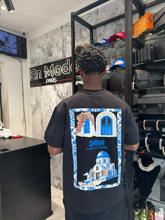 T-shirt Finition Bleu - Noir