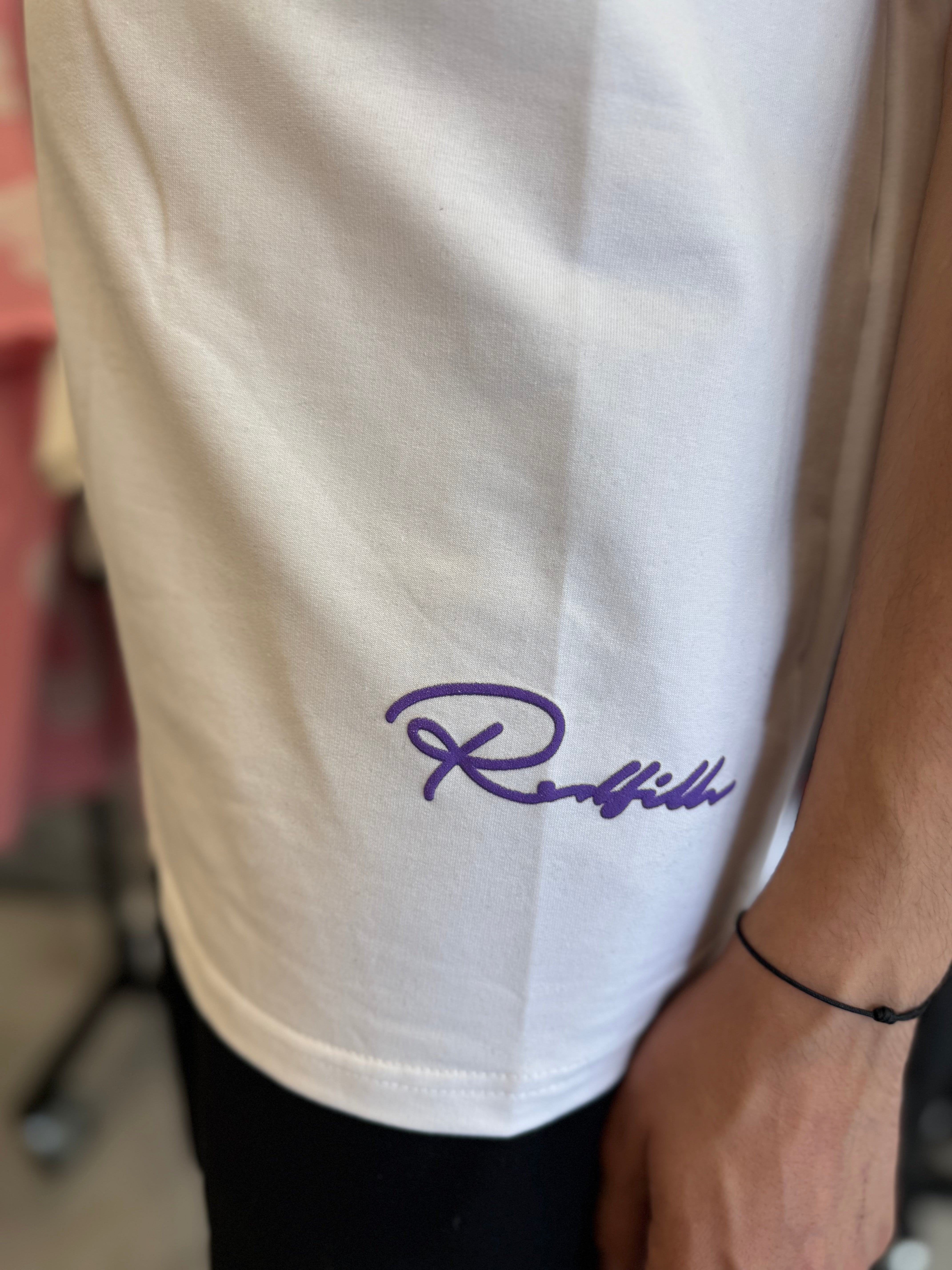 T shirt Red Fils Blanc