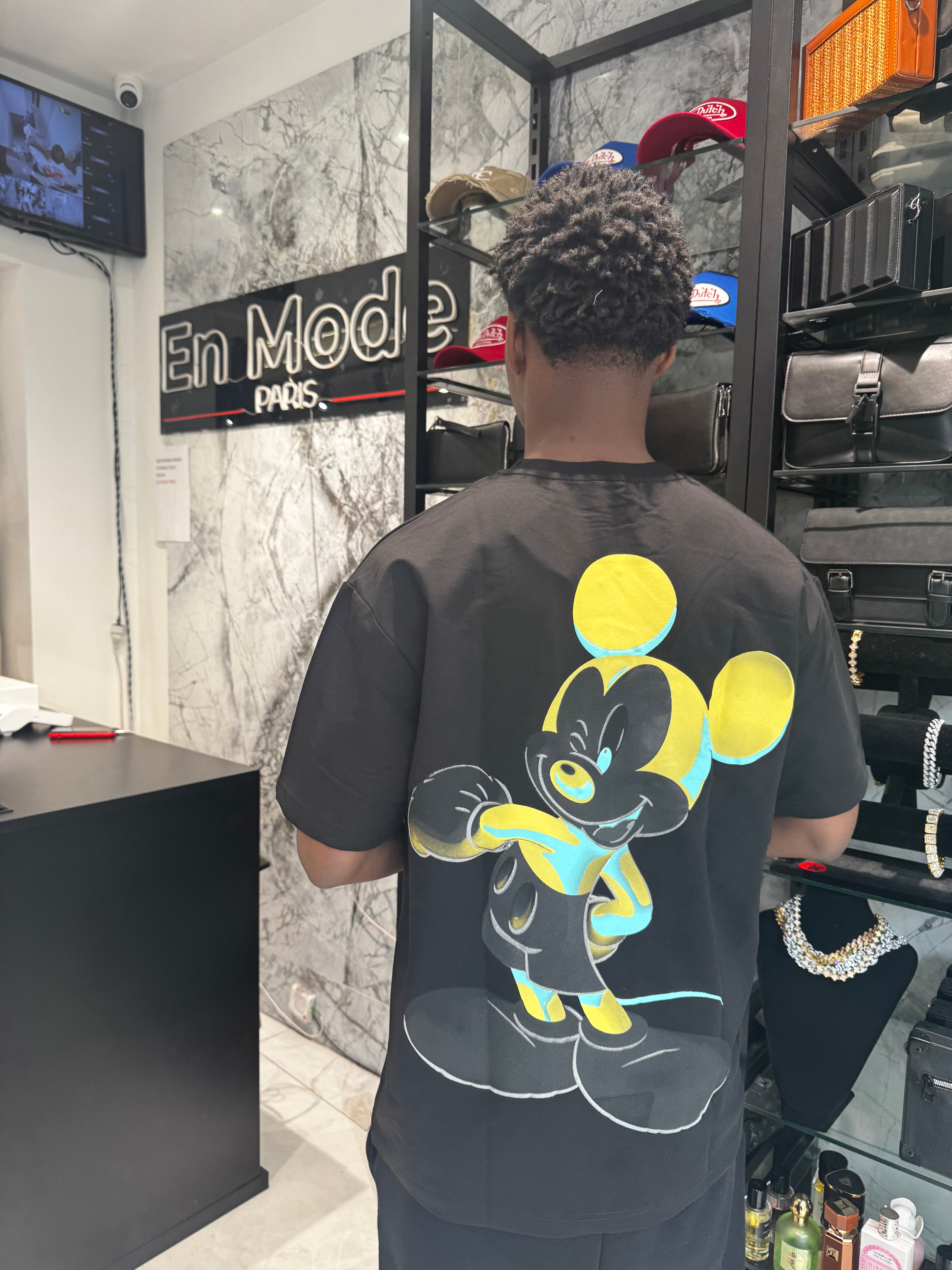T-shirt Mickey Noir