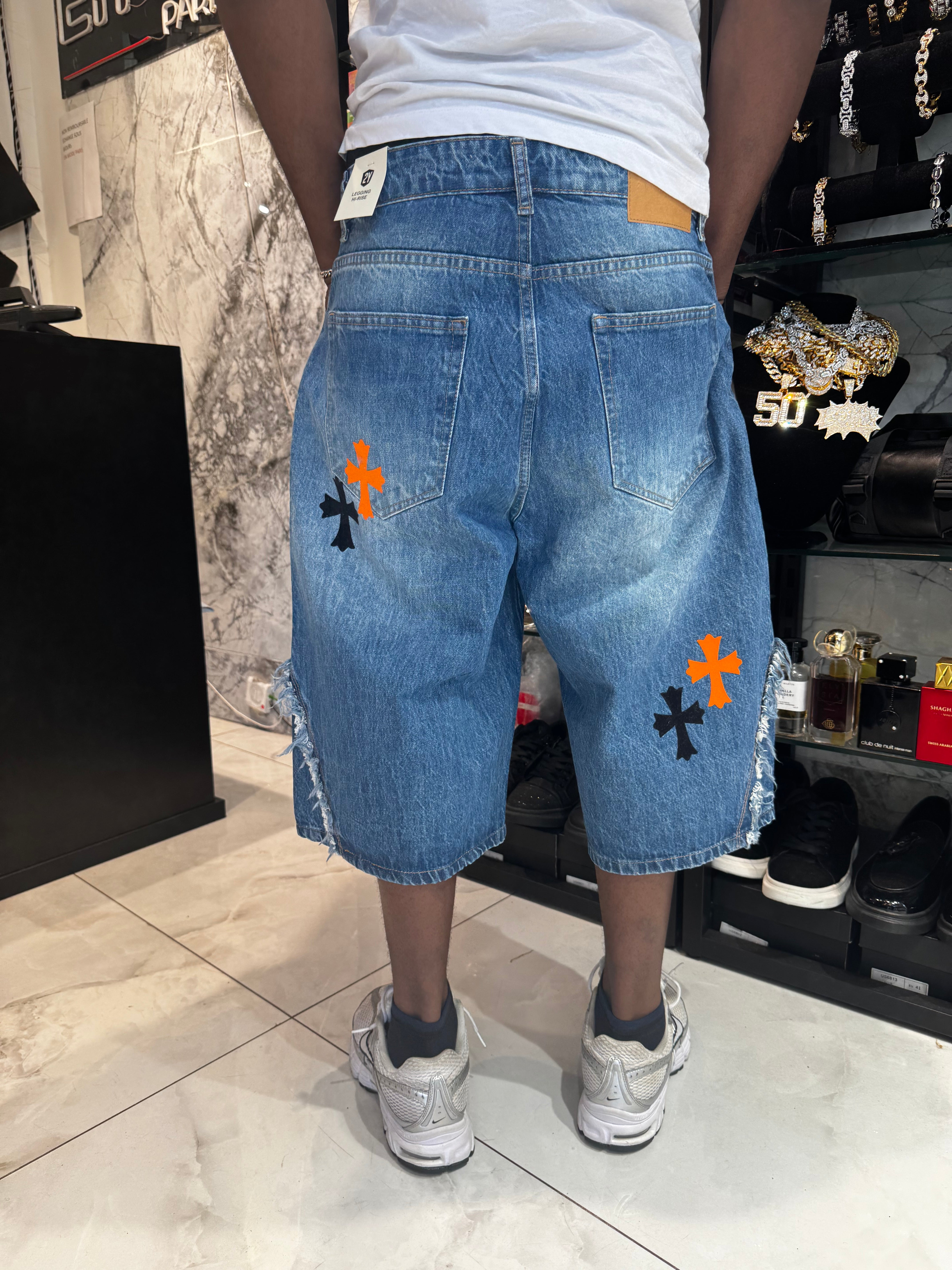 Short En jean Croix
