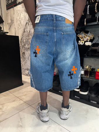 Short En jean Croix